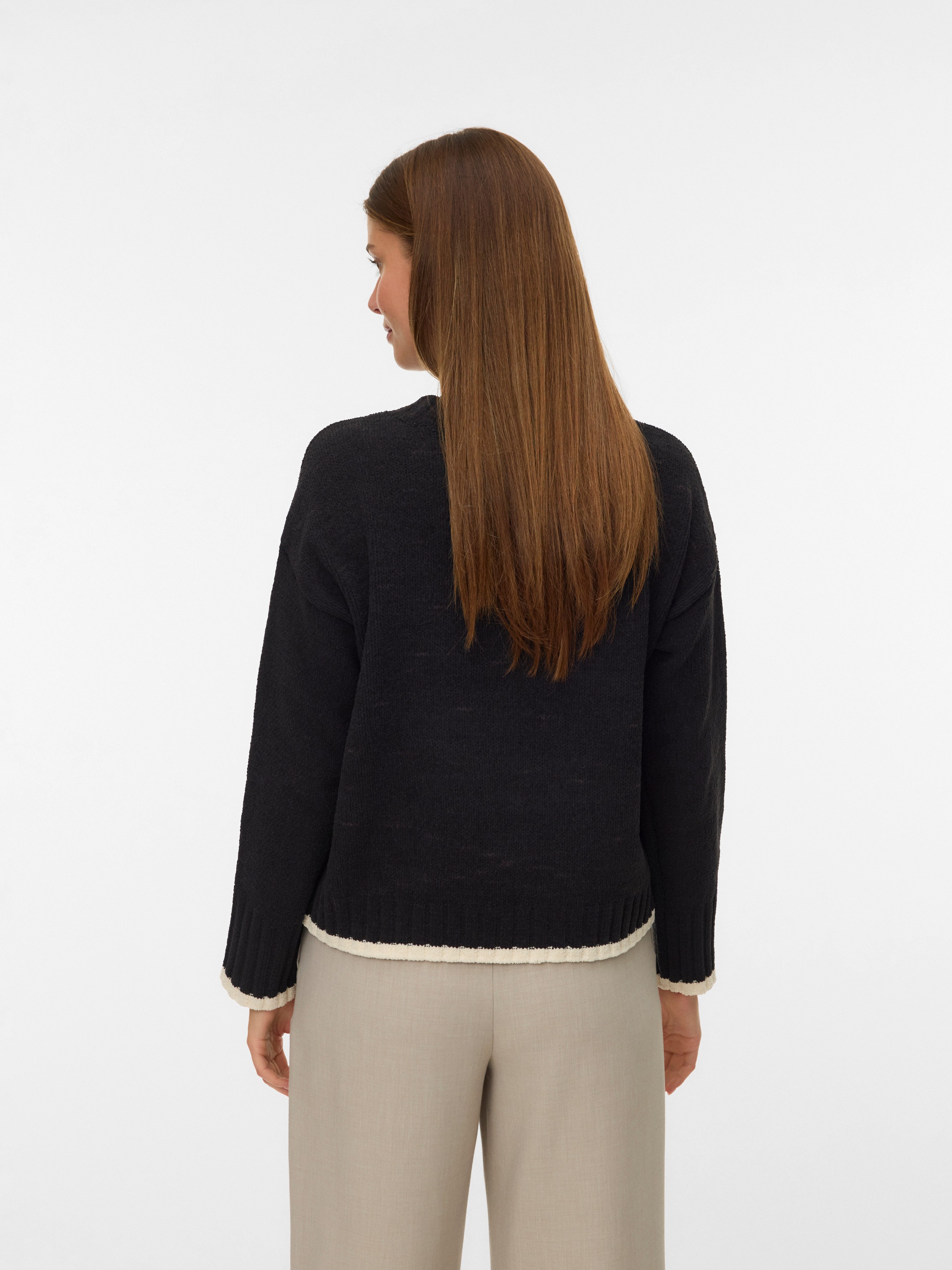 Vero Moda Gebreide trui VMSHADOW LS O-NECK PULLOVER BOO
