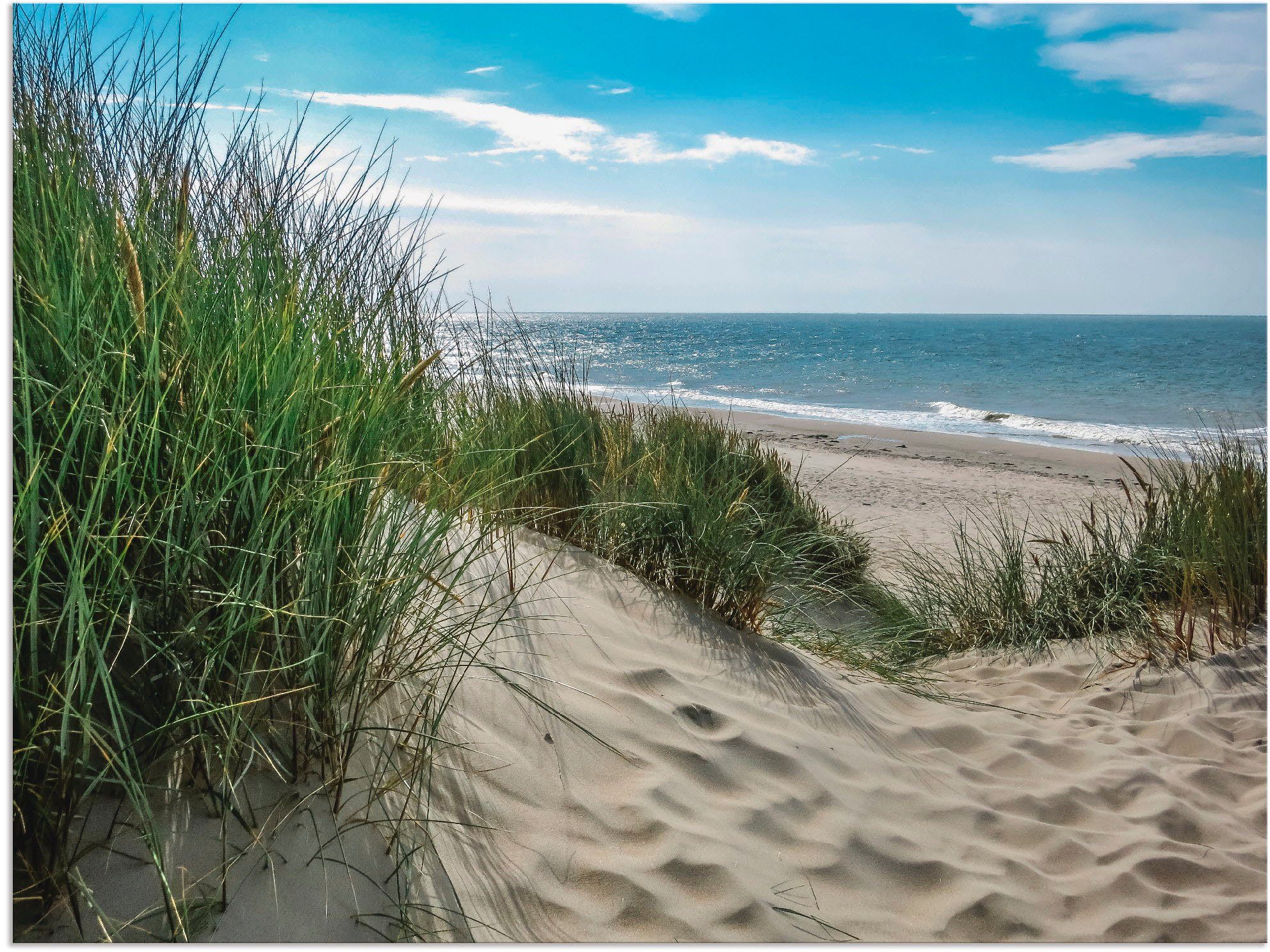 Artland Artprint Duinlandschap in de zomer aan de Noordzee als artprint van aluminium, artprint voor buiten, artprint op linnen, poster, muursticker
