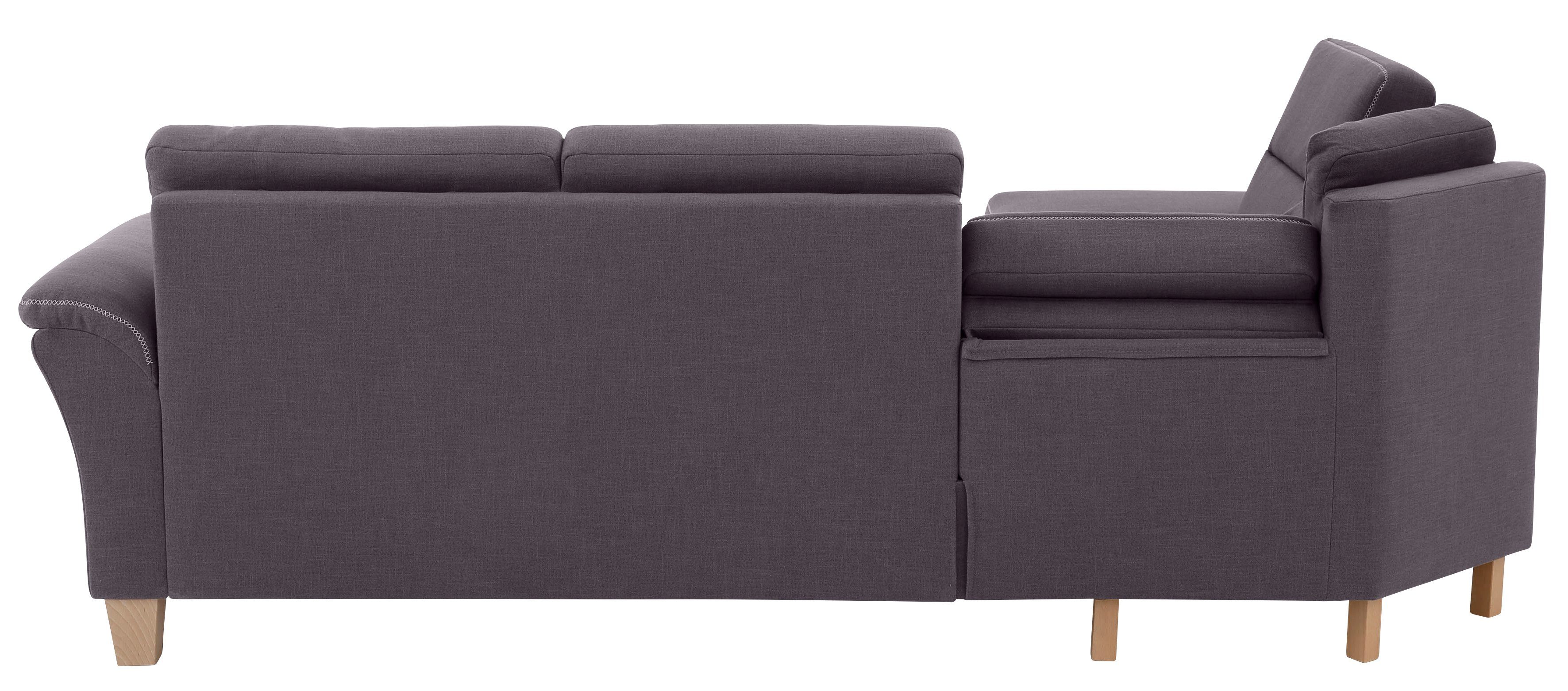 Home affaire Hoekbank Soleo L-model comfortabel door trapezehoek met relaxfunctie, ook met slaapfunctie