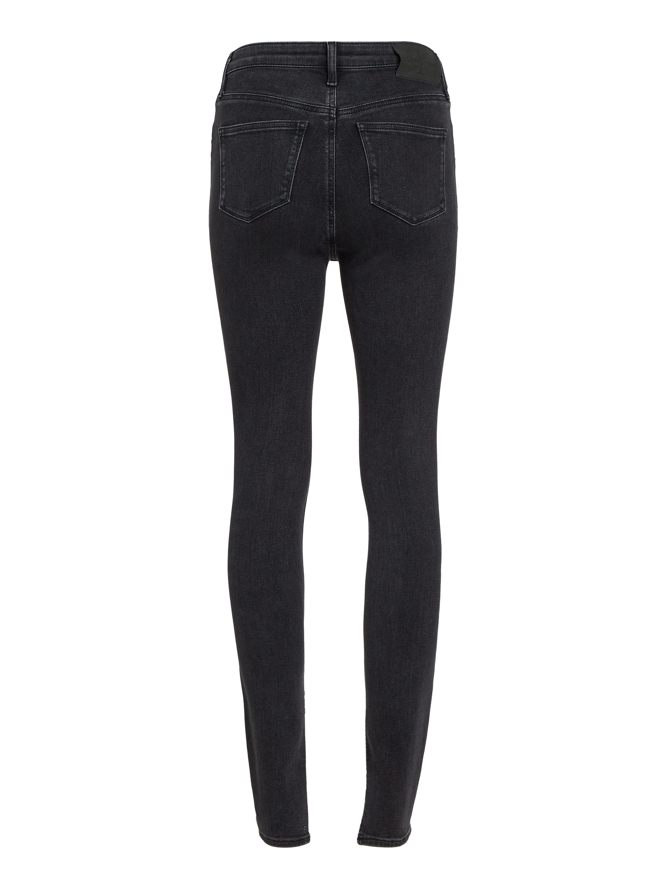 Calvin Klein Skinny fit jeans High rise super-skinny met stone-wash look, met muntzakje