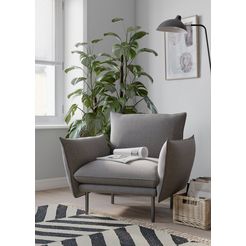 andas fauteuil stine bijzonder design door kussen-look en opstaande naad, design by morten georgsen grijs