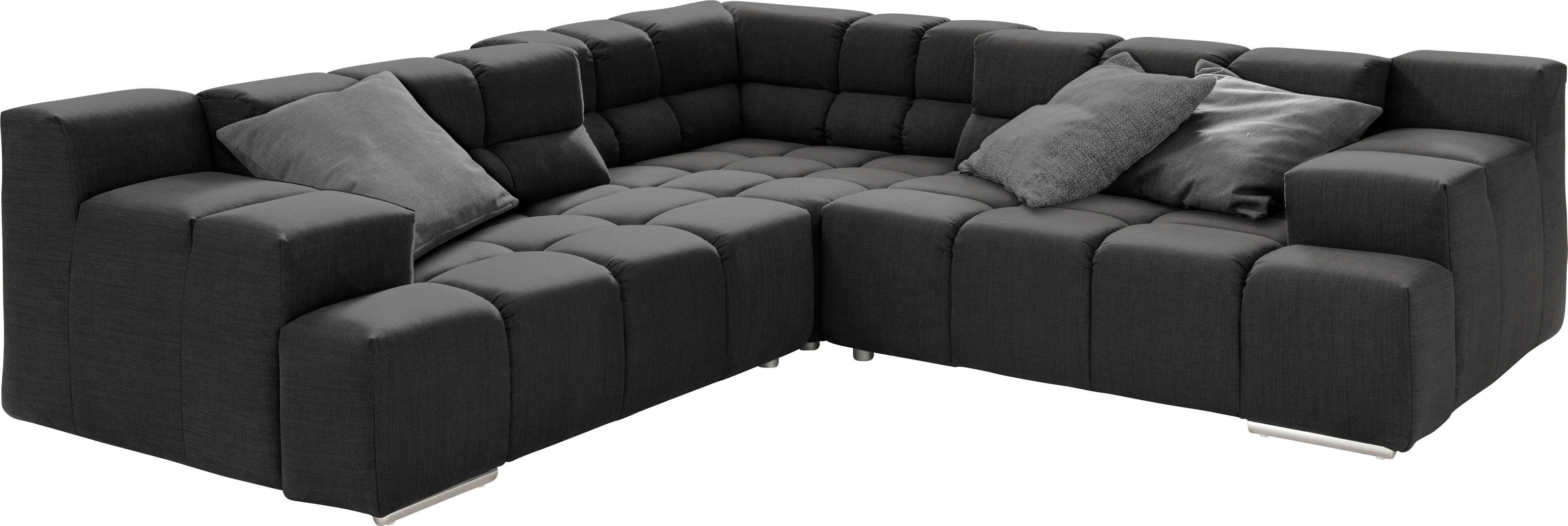 designwerk Hoekbank Temple L-vorm, geweldig ontwerpsofa met zitdiepteverstelling voor meer zitcomfort, gelijkbenig