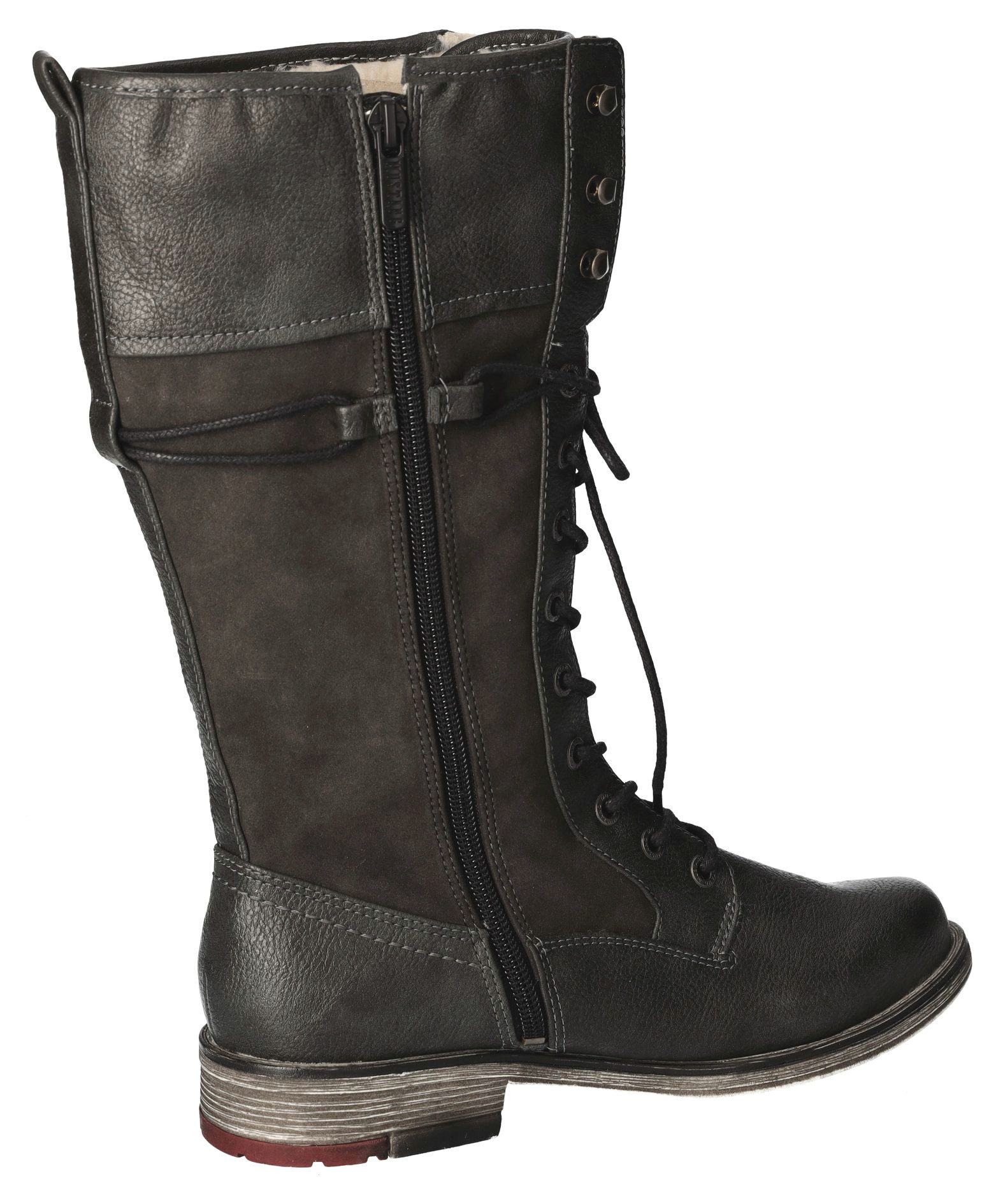 Mustang Shoes Winterlaarzen , blokhak, veterschoen, hoge laars, binnenrits