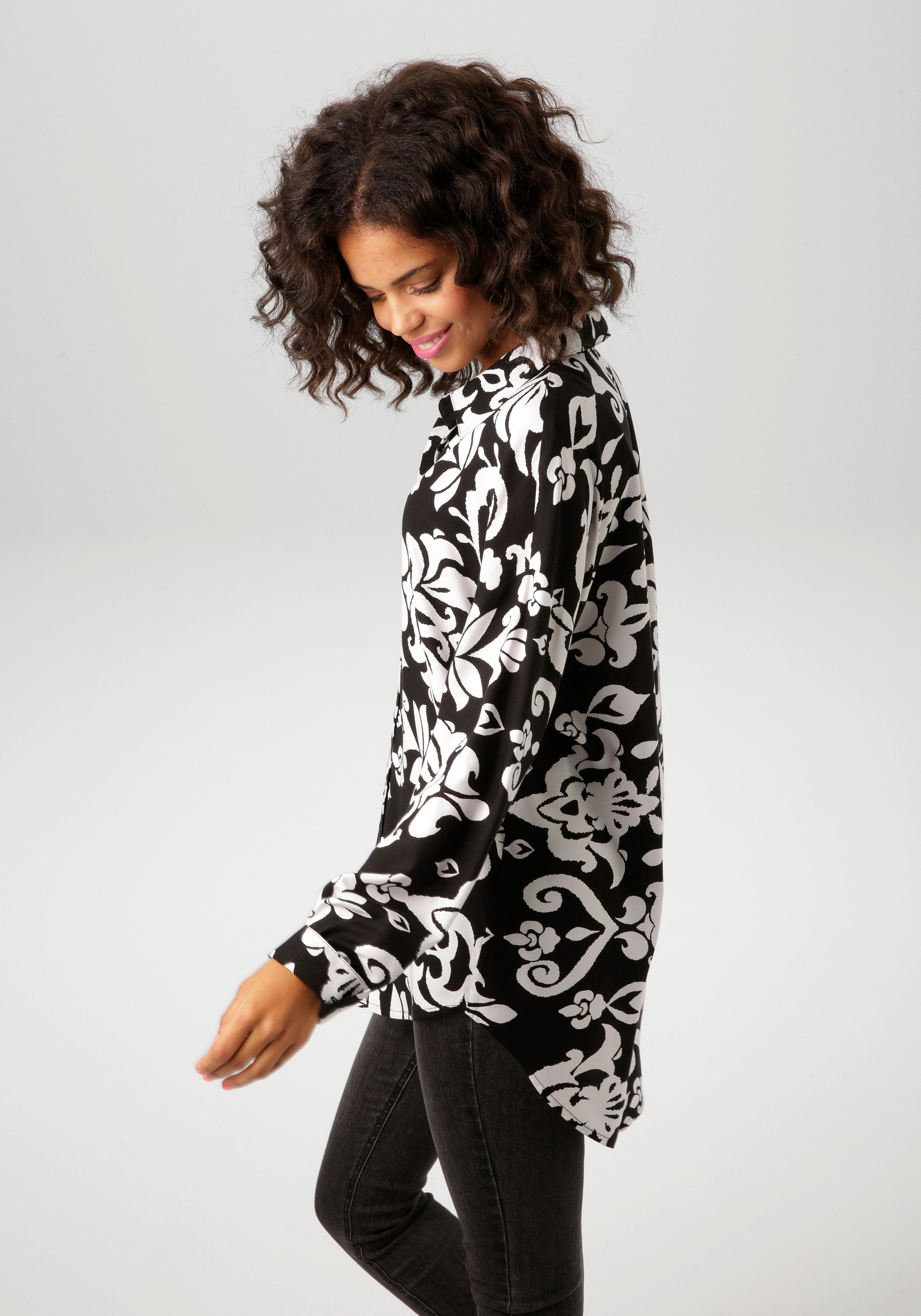Aniston CASUAL Overhemdblouse met fantasierijke, grootschalige print - nieuwe collectie