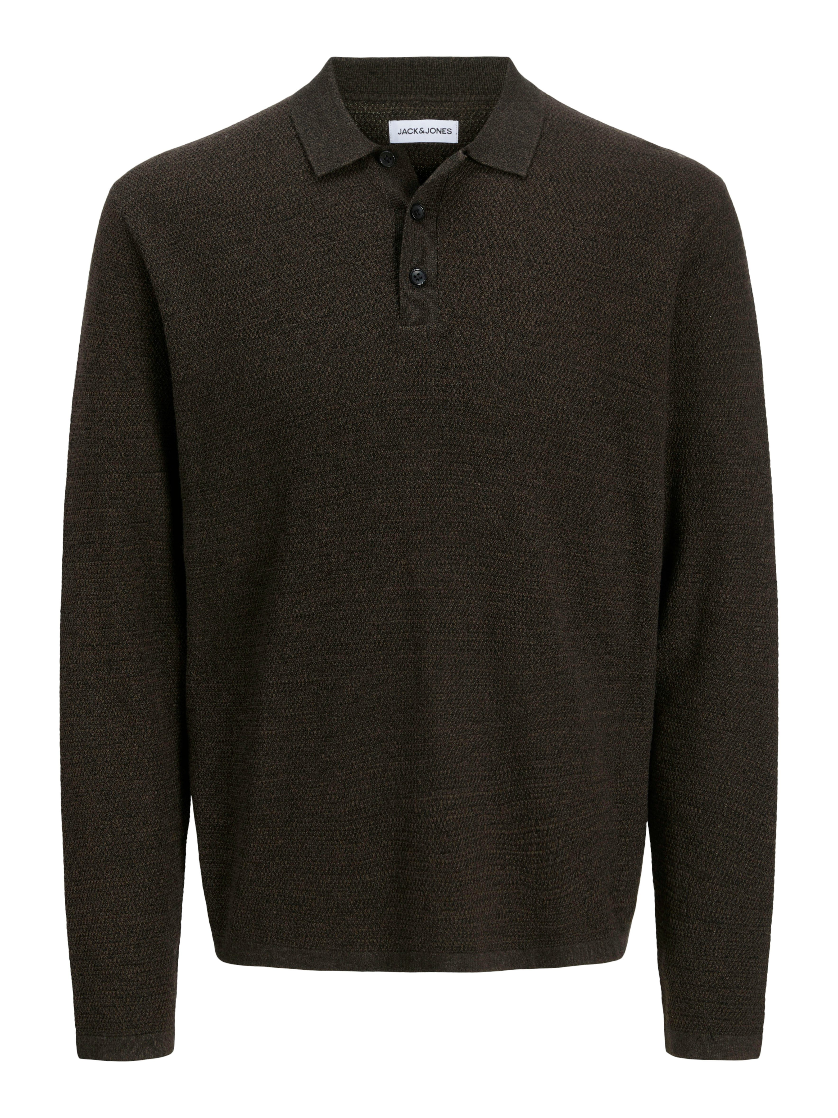 Jack & Jones Gebreide trui JJEGEORGE KNIT POLO LS SN