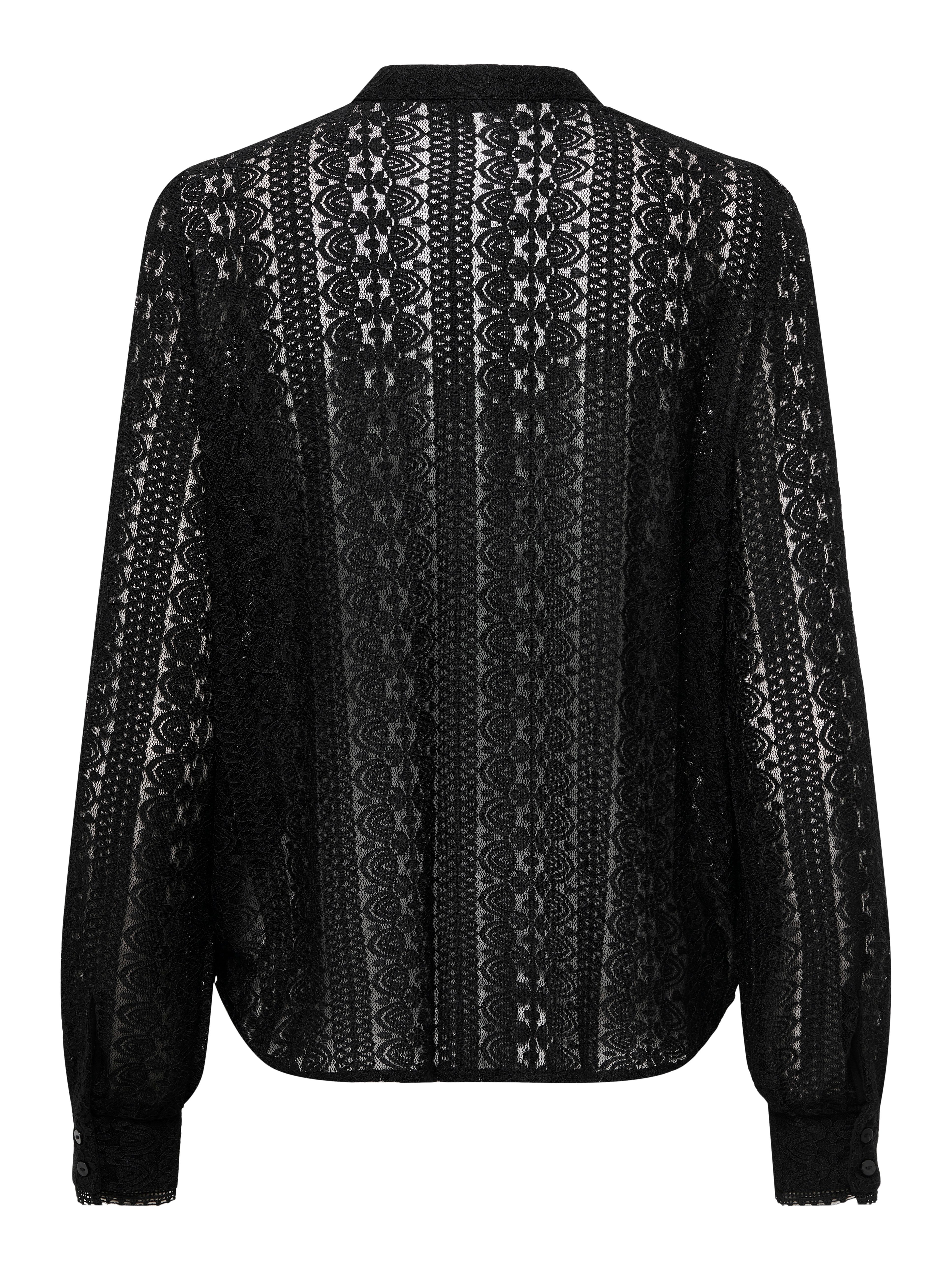 Only Kanten blouse ONLREBA LACE L/S SHIRT WVN NOOS