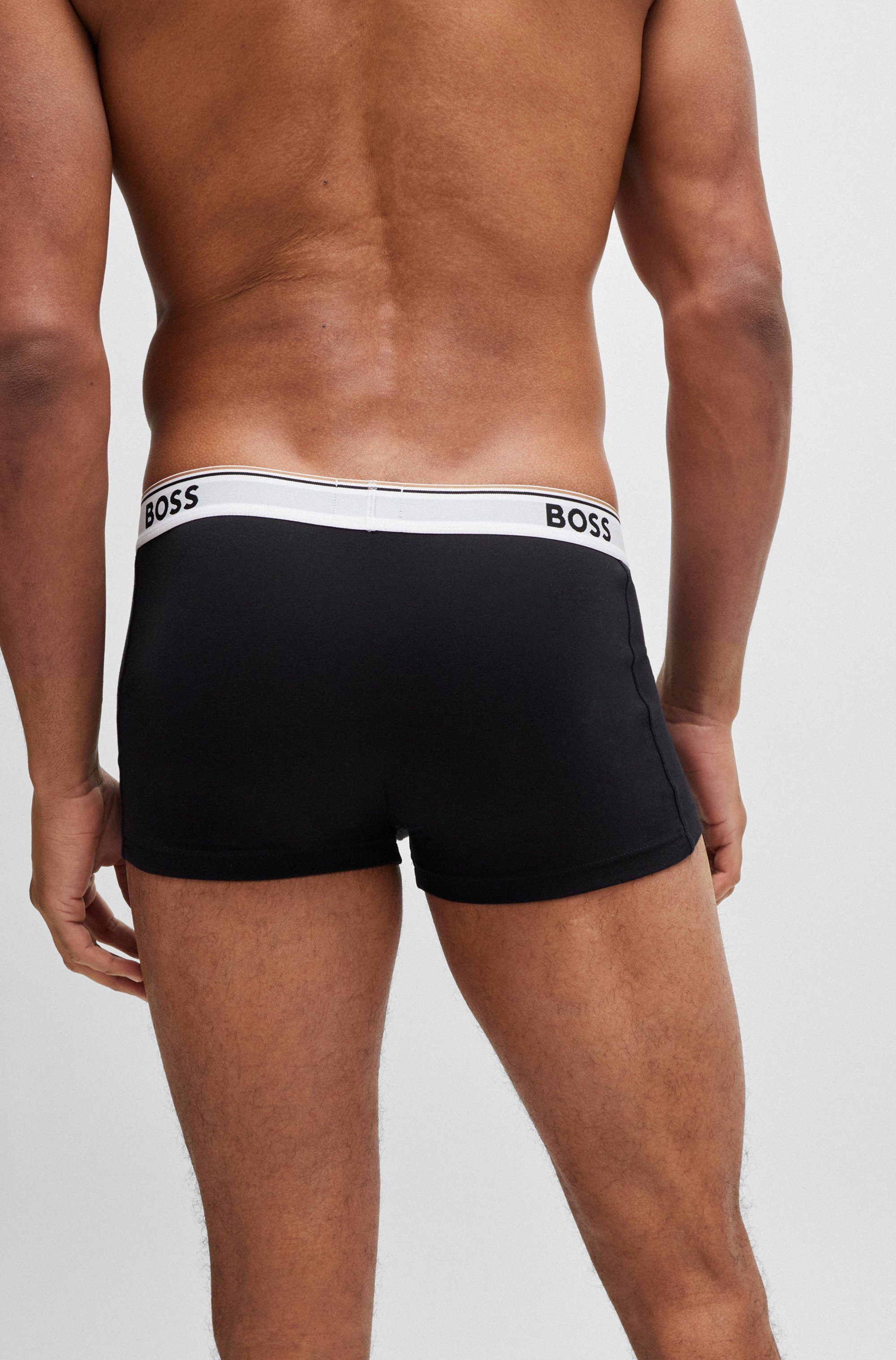 BOSS Boxershort TRUNK 3 PACK met boss opdruk op de tailleband (3 stuks)