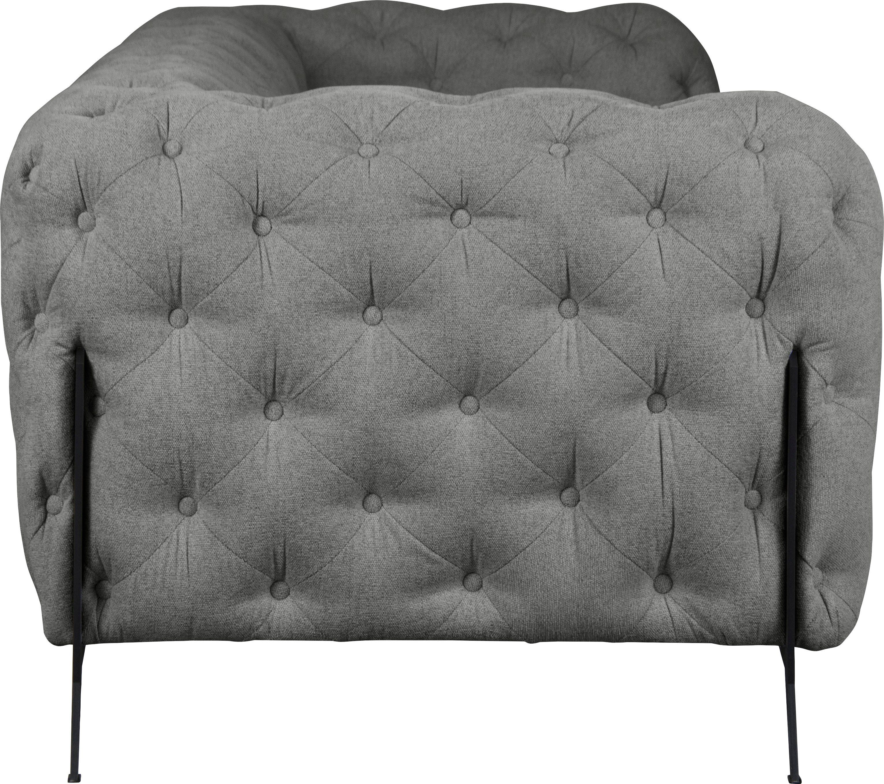 Leonique Chesterfield-bank Amaury luxueuze capitonnage, moderne chesterfield look, kleur van de poten ter keuze