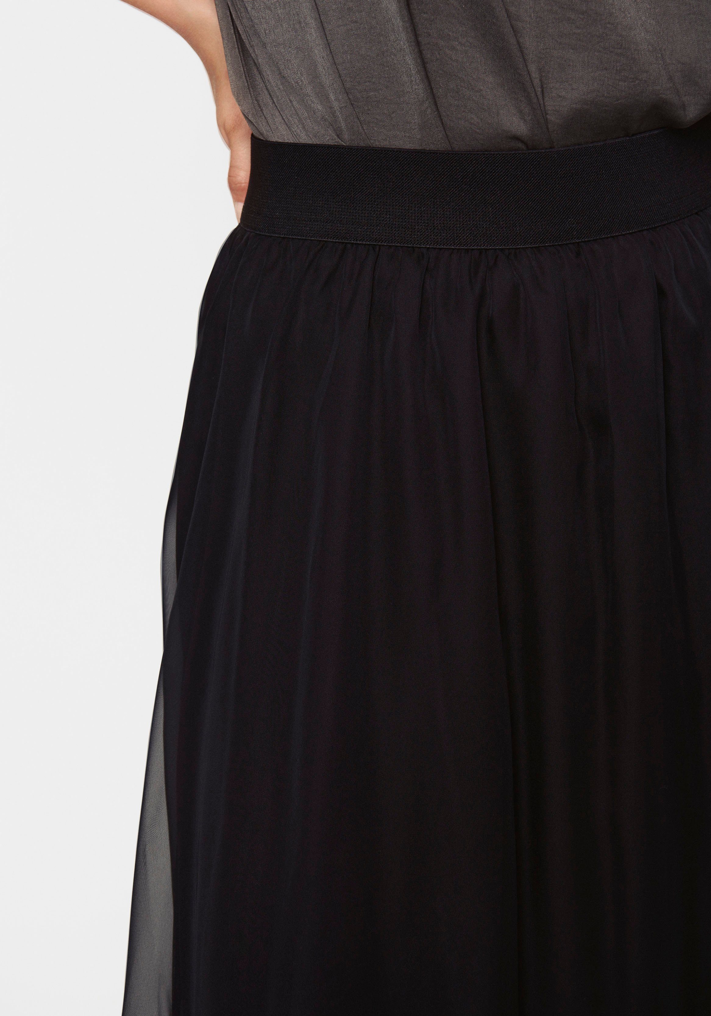 Saint Tropez Midirok CoralSZ Skirt gemaakt van chiffon