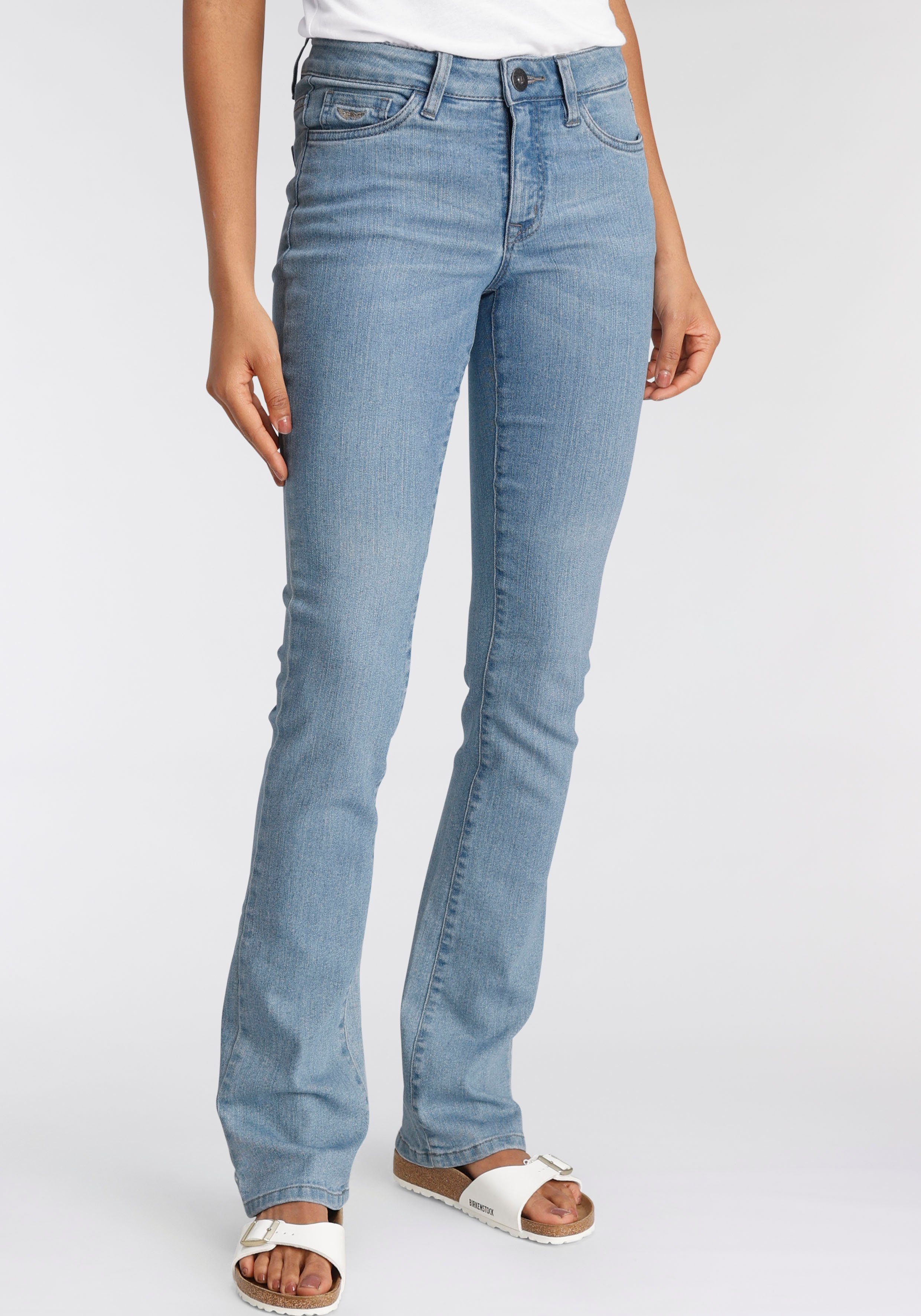 Arizona Bootcut jeans Baby-Boot normale taille, bootcut, met muntzakje, met steekzakken