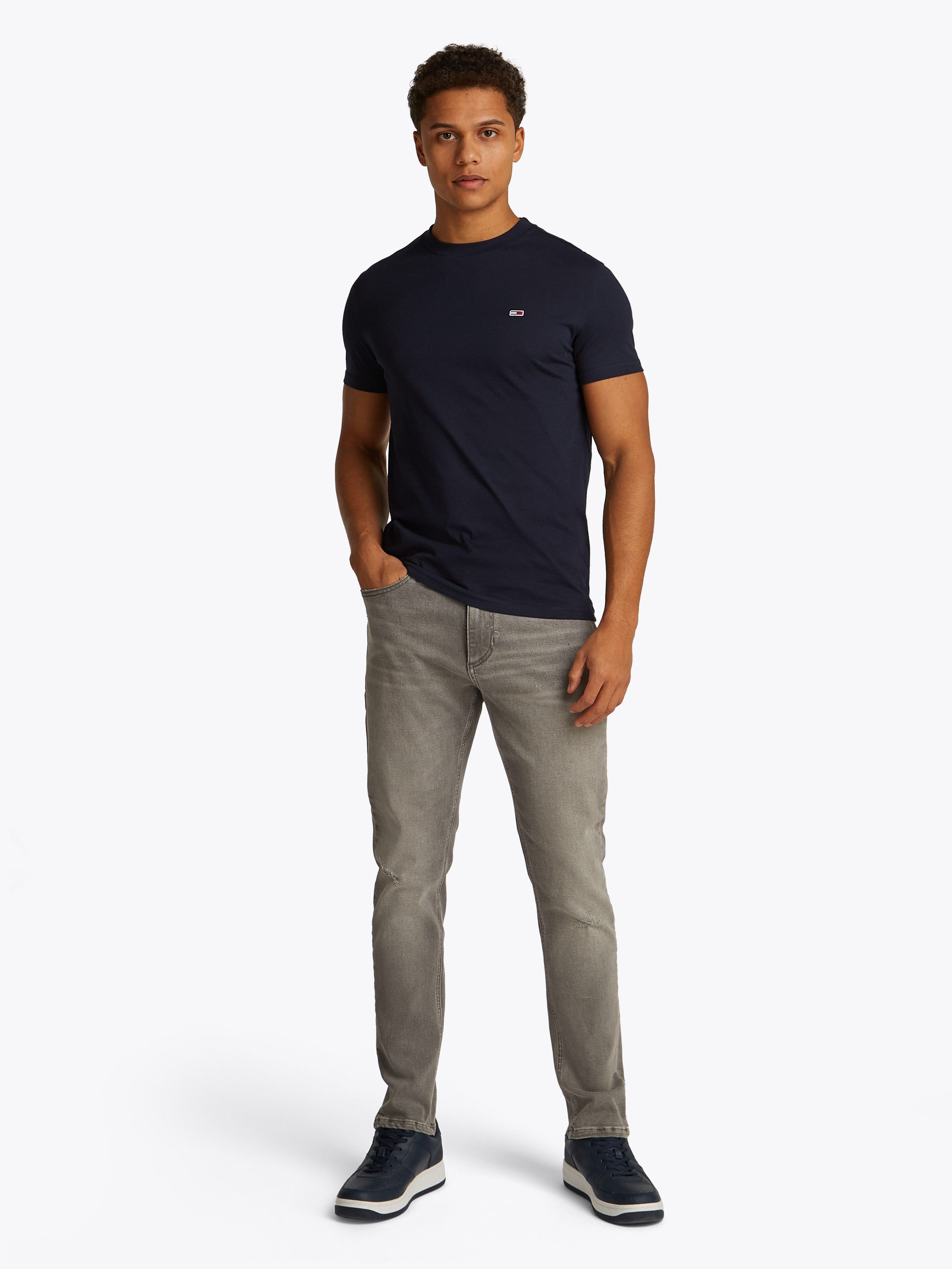 Tommy Jeans Plus Shirt met ronde hals TJM XSLIM 2PACK JERSEY TEE EXT (Set van 2)