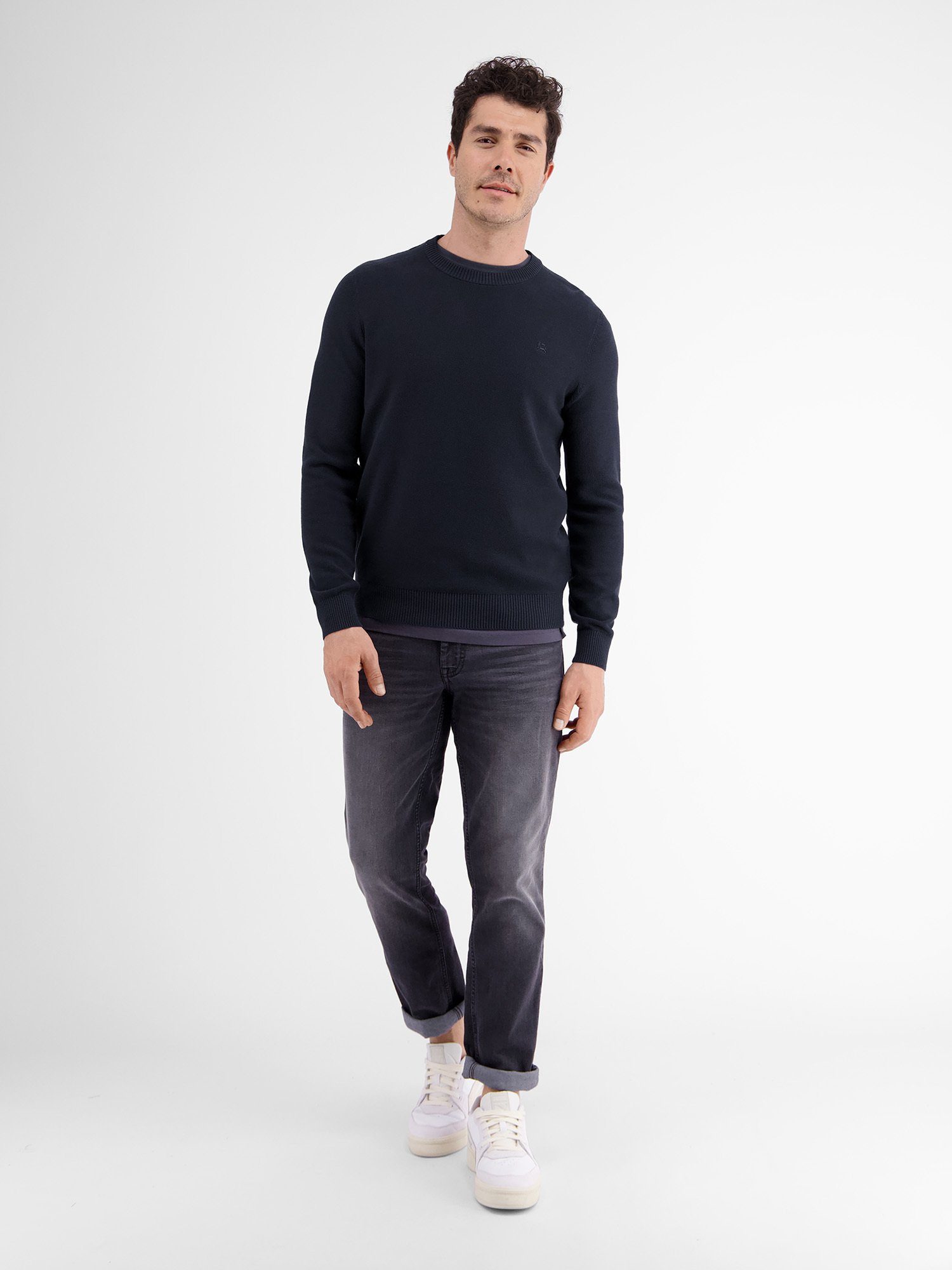 Lerros Gebreide trui LERROS crewneck gebreide pullover