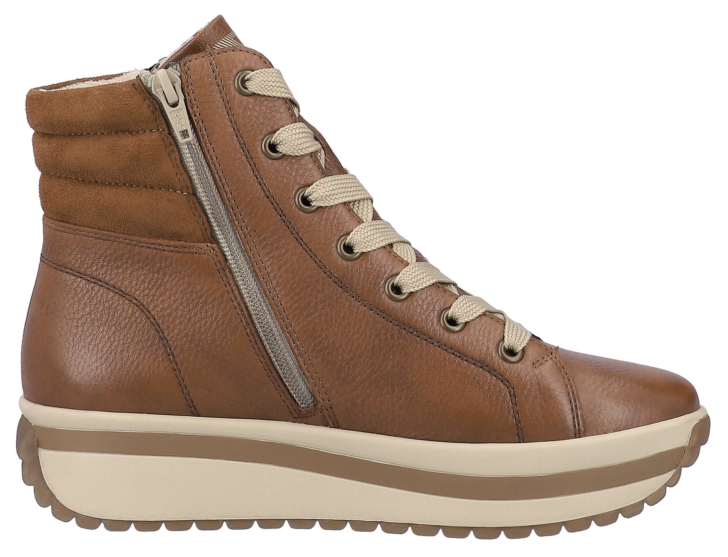 Rieker EVOLUTION Hoge veterschoenen , plateaulaarsjes, high top sneakers with two zippers