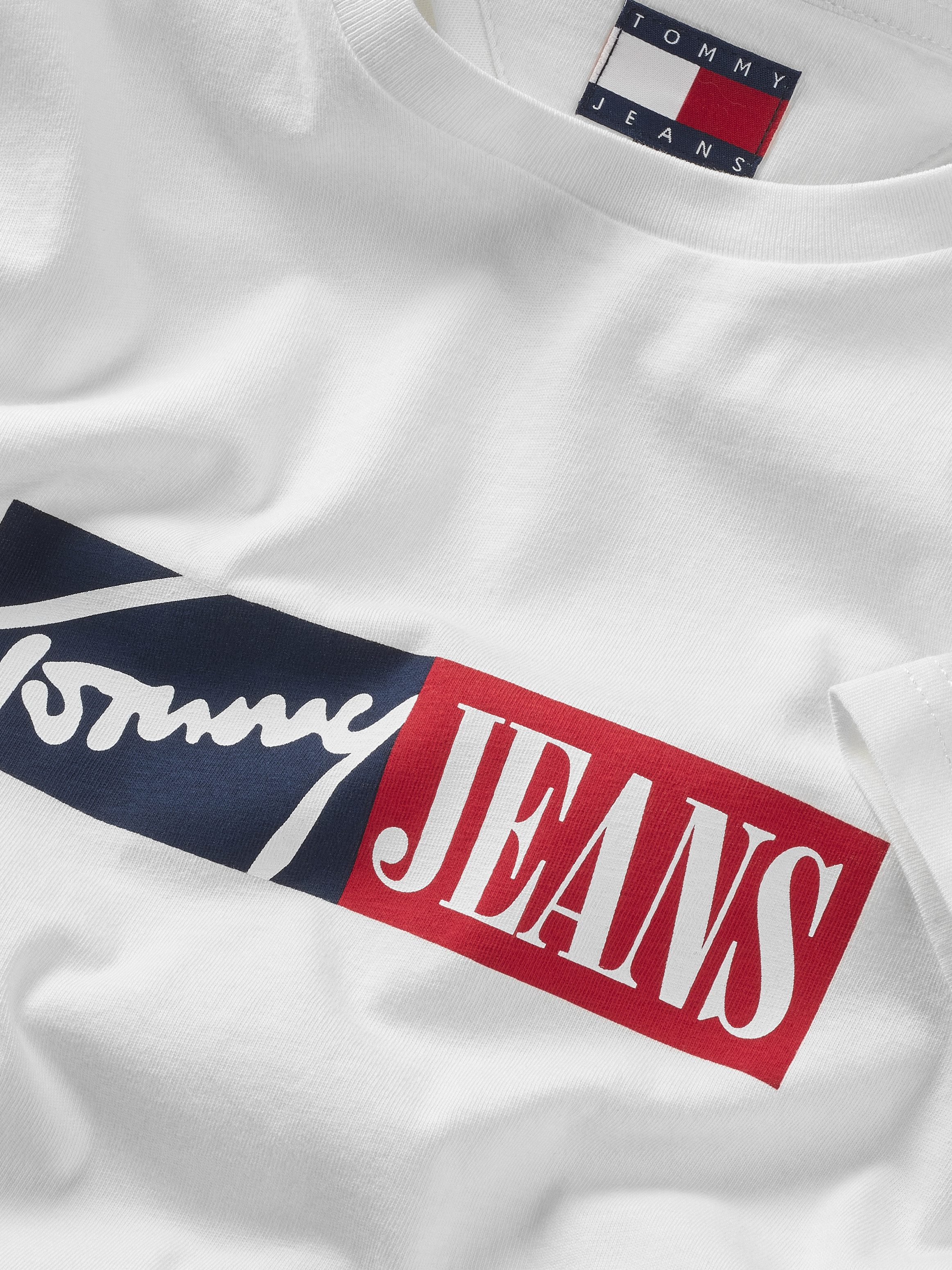 Tommy Jeans Plus Shirt met ronde hals TJM SLIM ENTRY GRAPHIC TEE EXT in grote maten, met logo-borduursel op de mouw