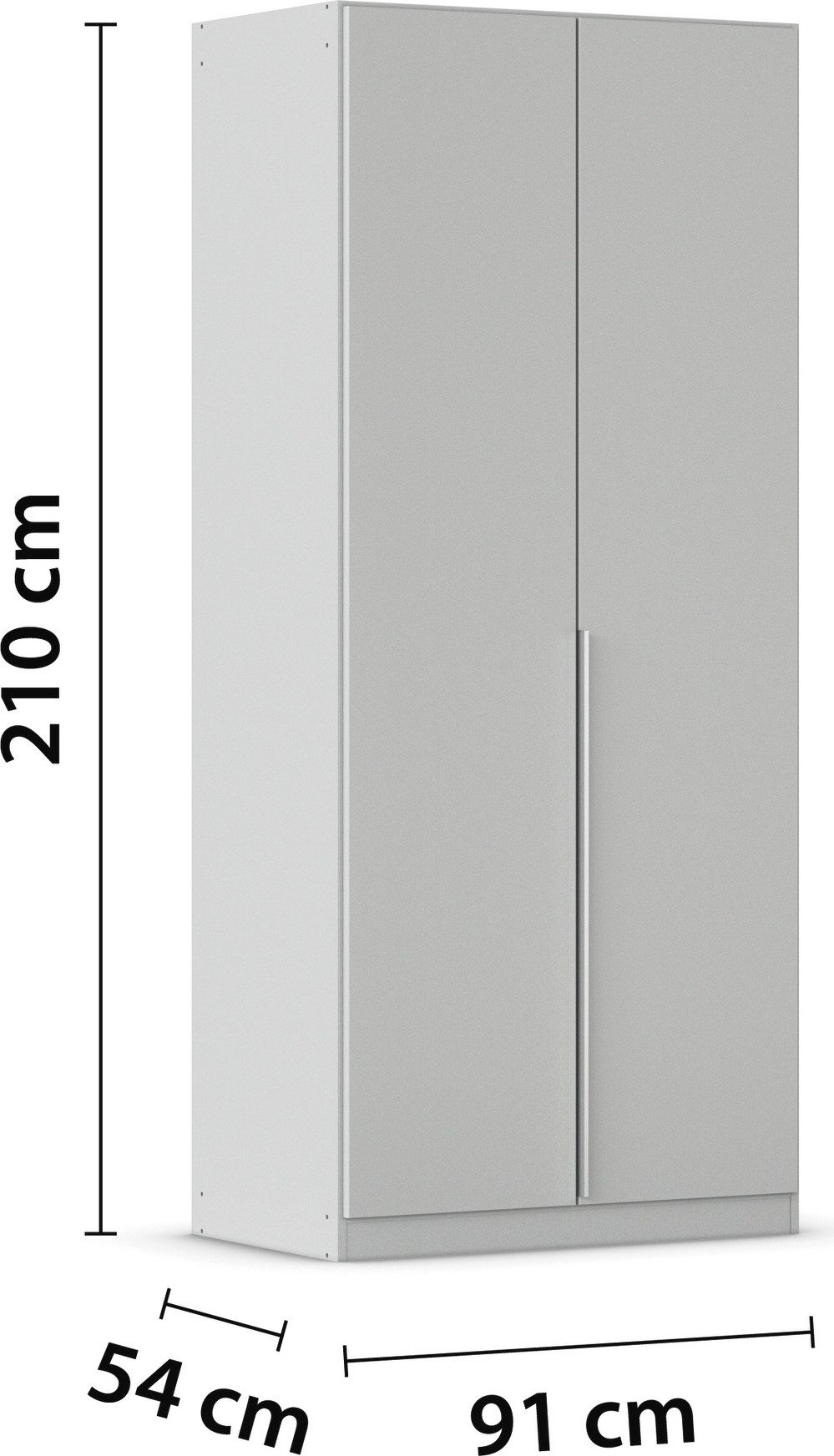 rauch Draaideurkast Kledingkast kast garderobe AGORDO met decor- of hoogglansfront doordachte binnenuitrusting, in 6 breedtes en 2 hoogtes made in germany