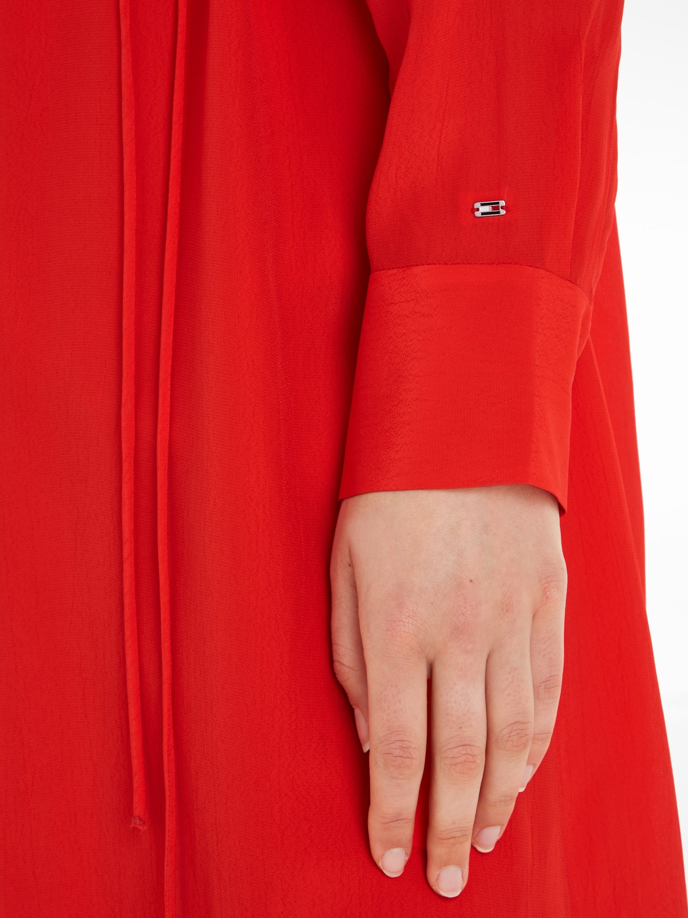 Tommy Hilfiger Blousejurk FLUID VISCOSE CREPE KNEE DRESS