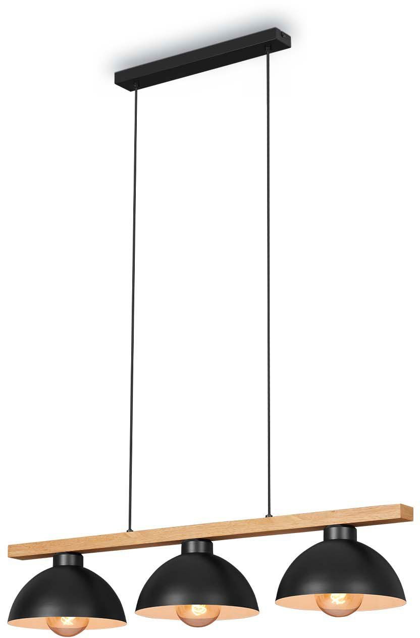 Briloner Leuchten Hanglamp 4046035 POLA 3-armig, hout, hanglamp, max. 40 w, excl. e27