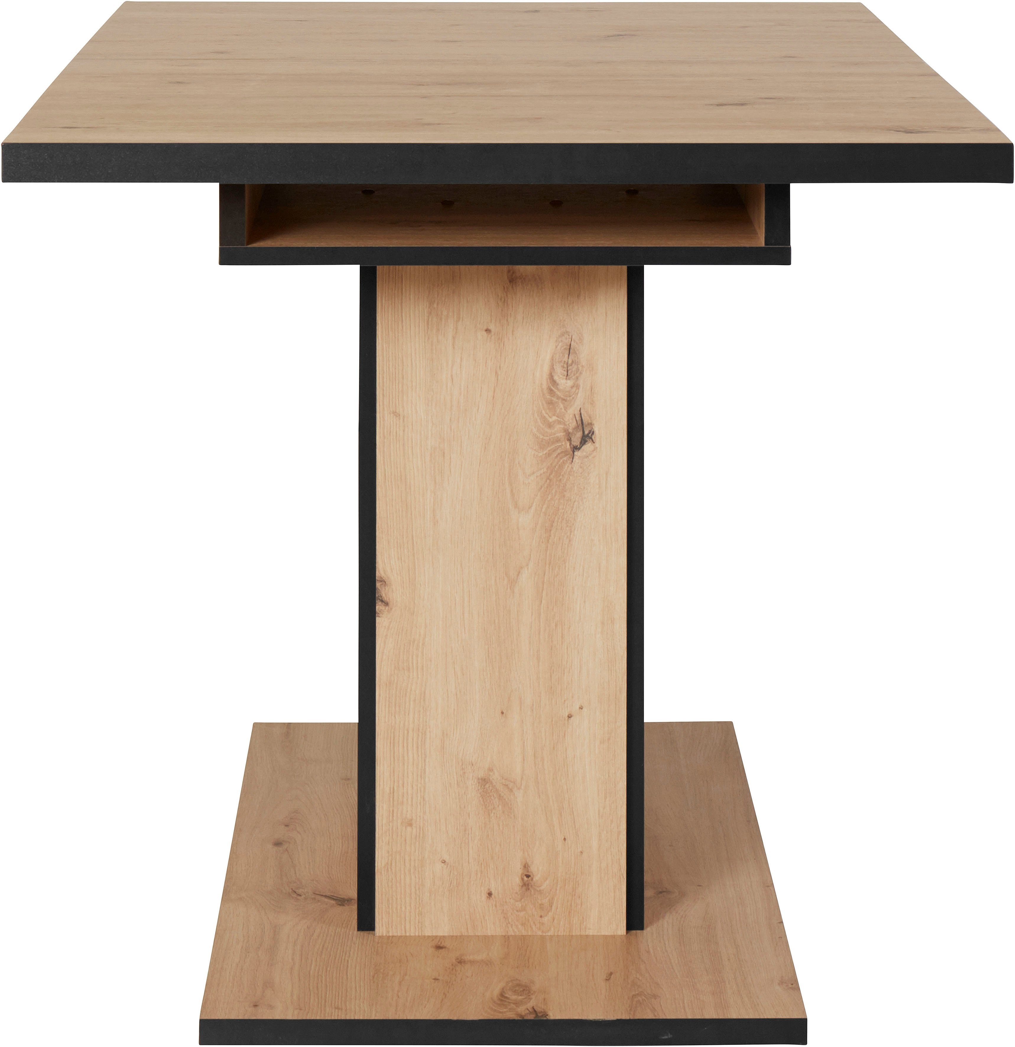 HELA Eettafel Ariana Bestseller, tafel, keukentafel, uitschuiftafel door binnenin geplaatste inlegbladen uittrekbaar 120-160 cm