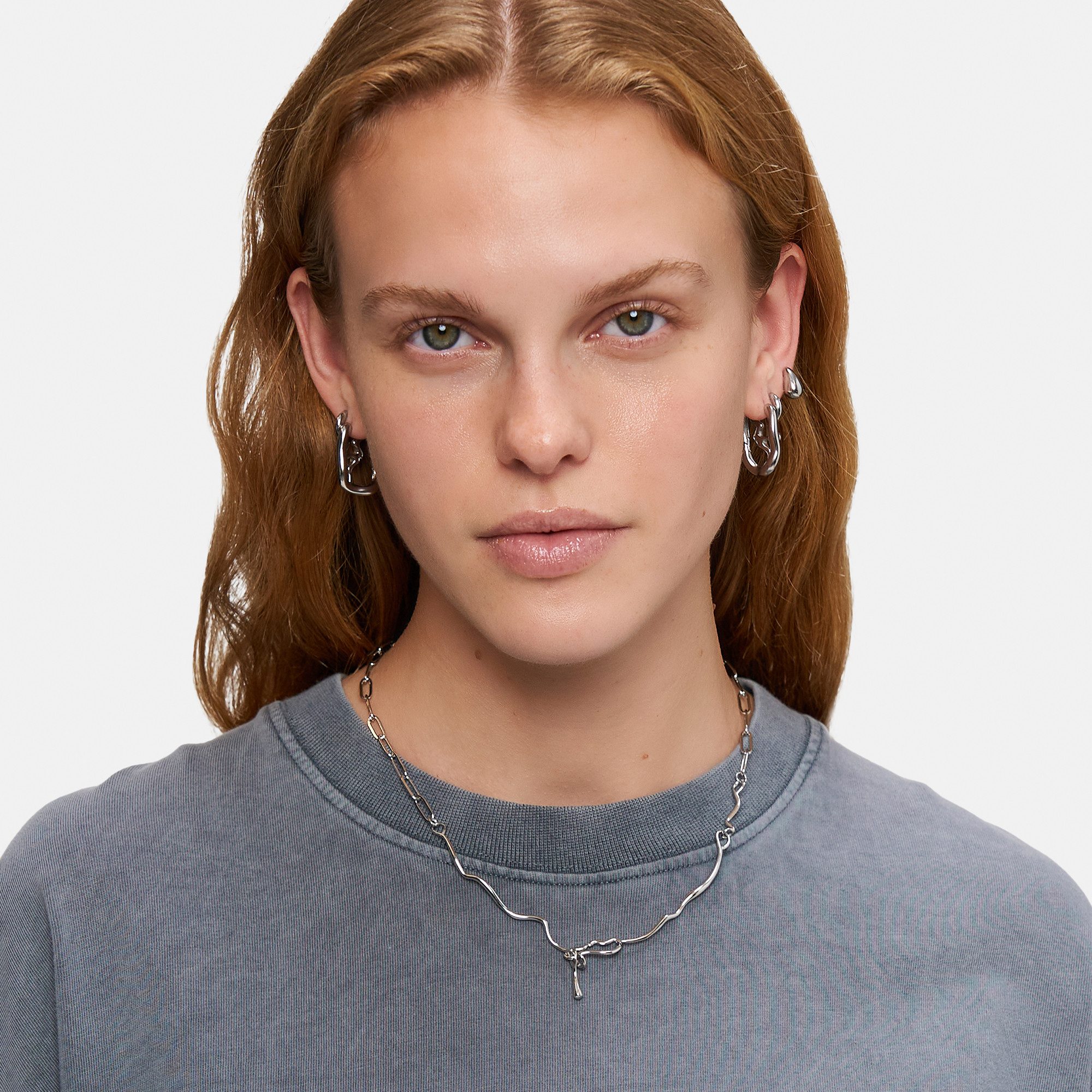 Liebeskind Berlin Ketting met hanger Sieraad Cadeau Edelstaal Halsketting The Melting Organic