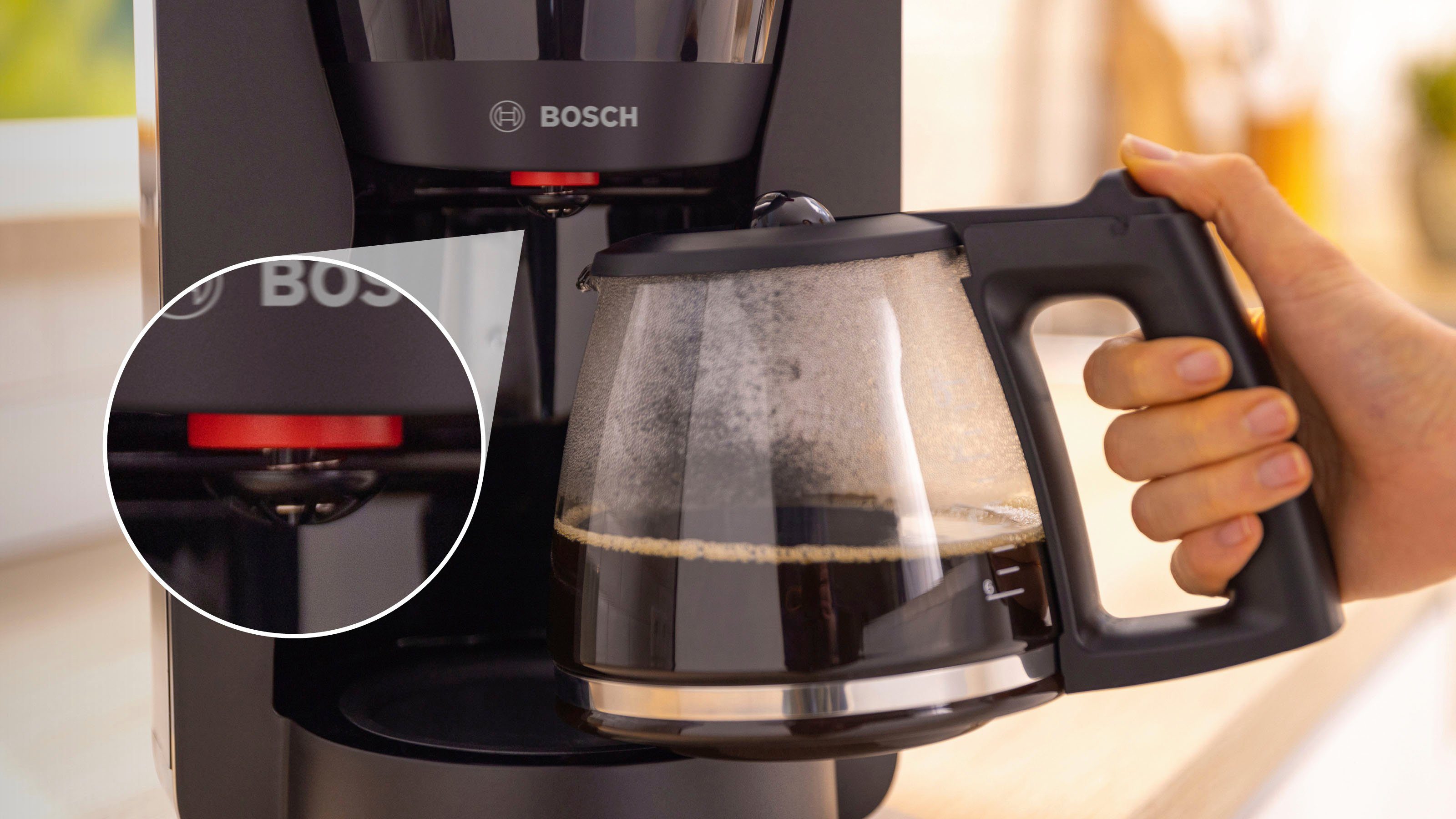 BOSCH Filterkoffieapparaat MyMoment TKA2M113, 1,25 l, voor 10-15 kopjes, glazen kan, 40 min. warmhoudfunctie, 1200 w