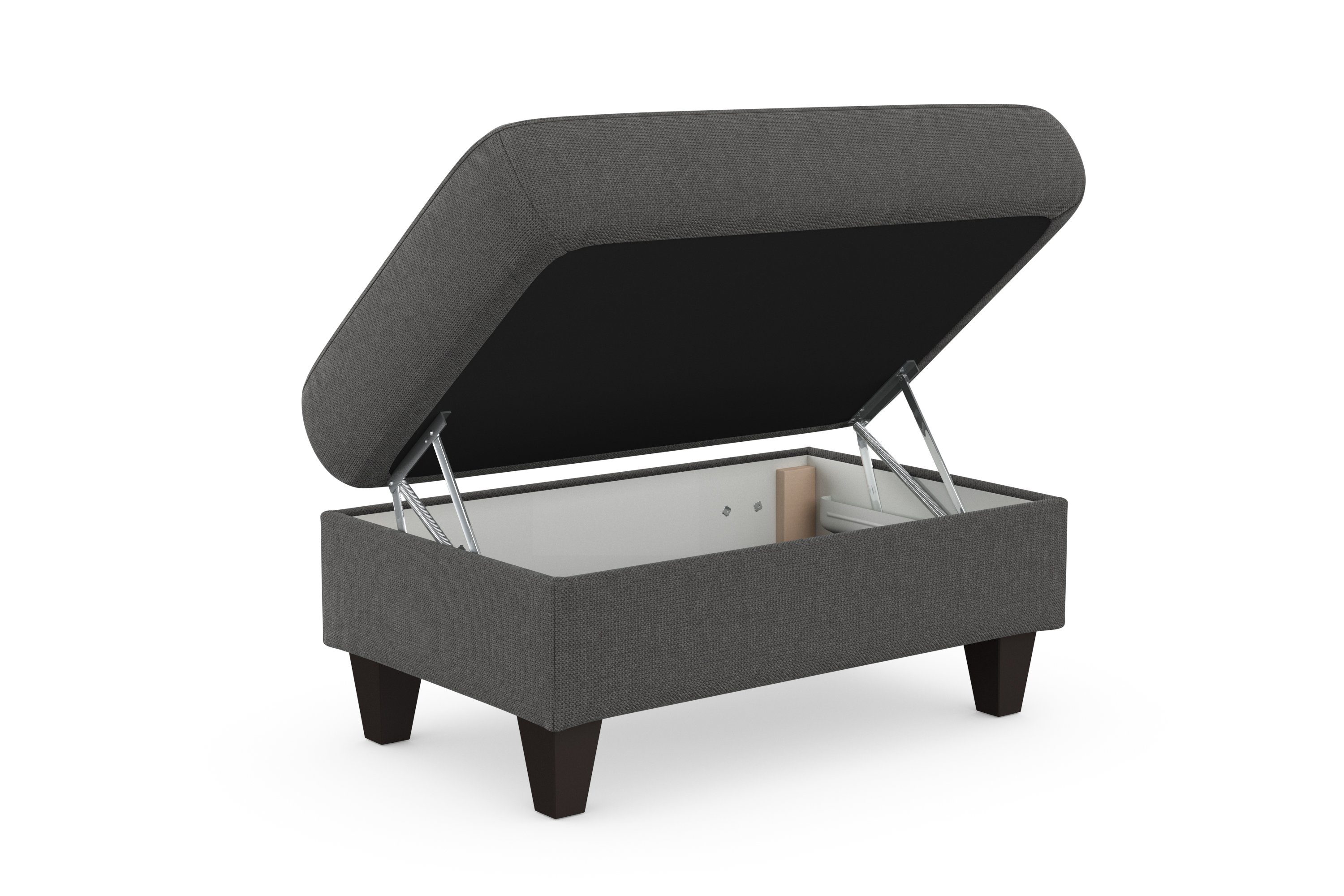 sit&more Hocker met bergruimte Farö met bergruimte en binnenvering en wengékleurige poten