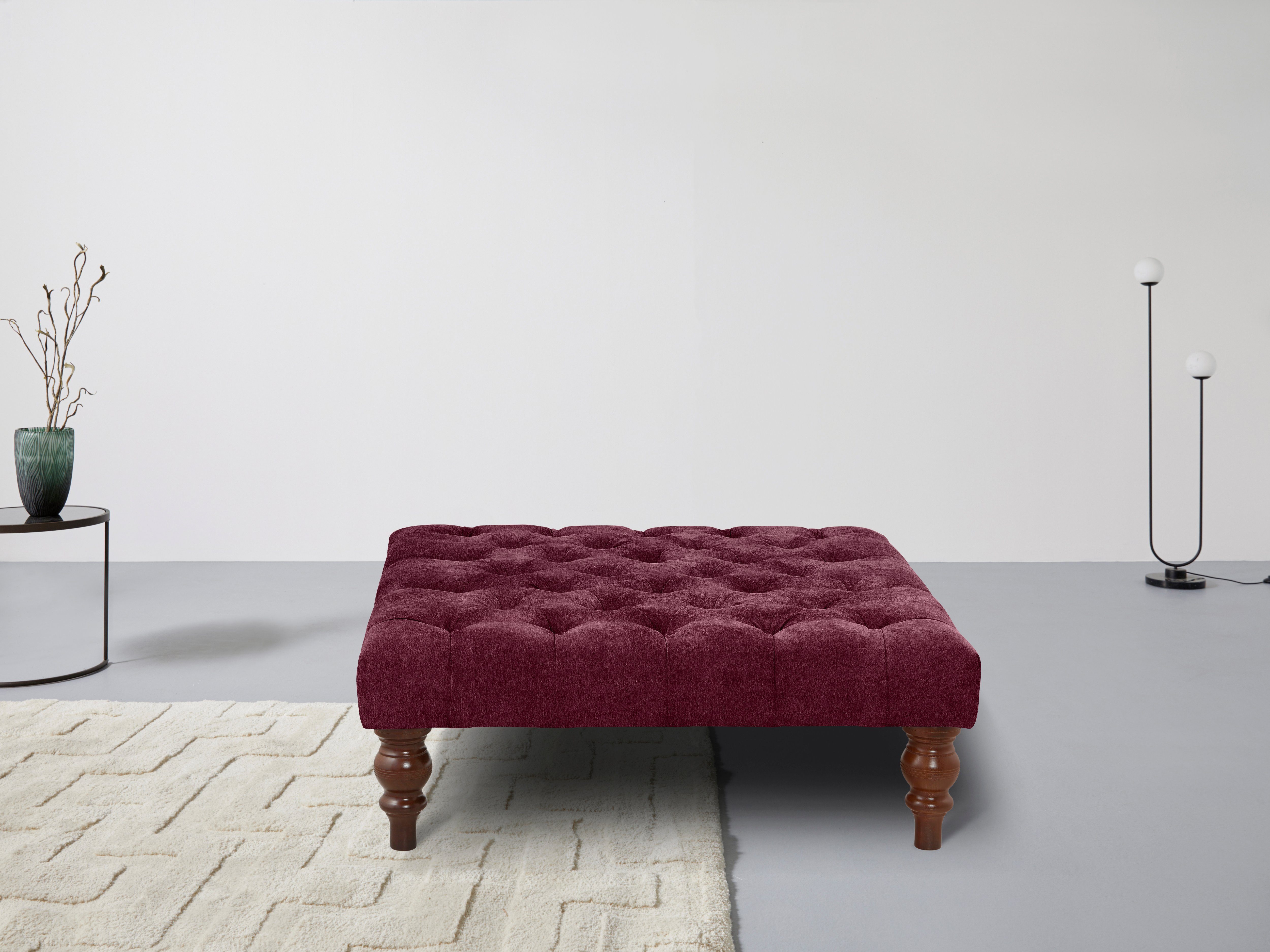 Premium collection by Home affaire Hocker CHESTERFIELD met knoopsluiting, ook in leer