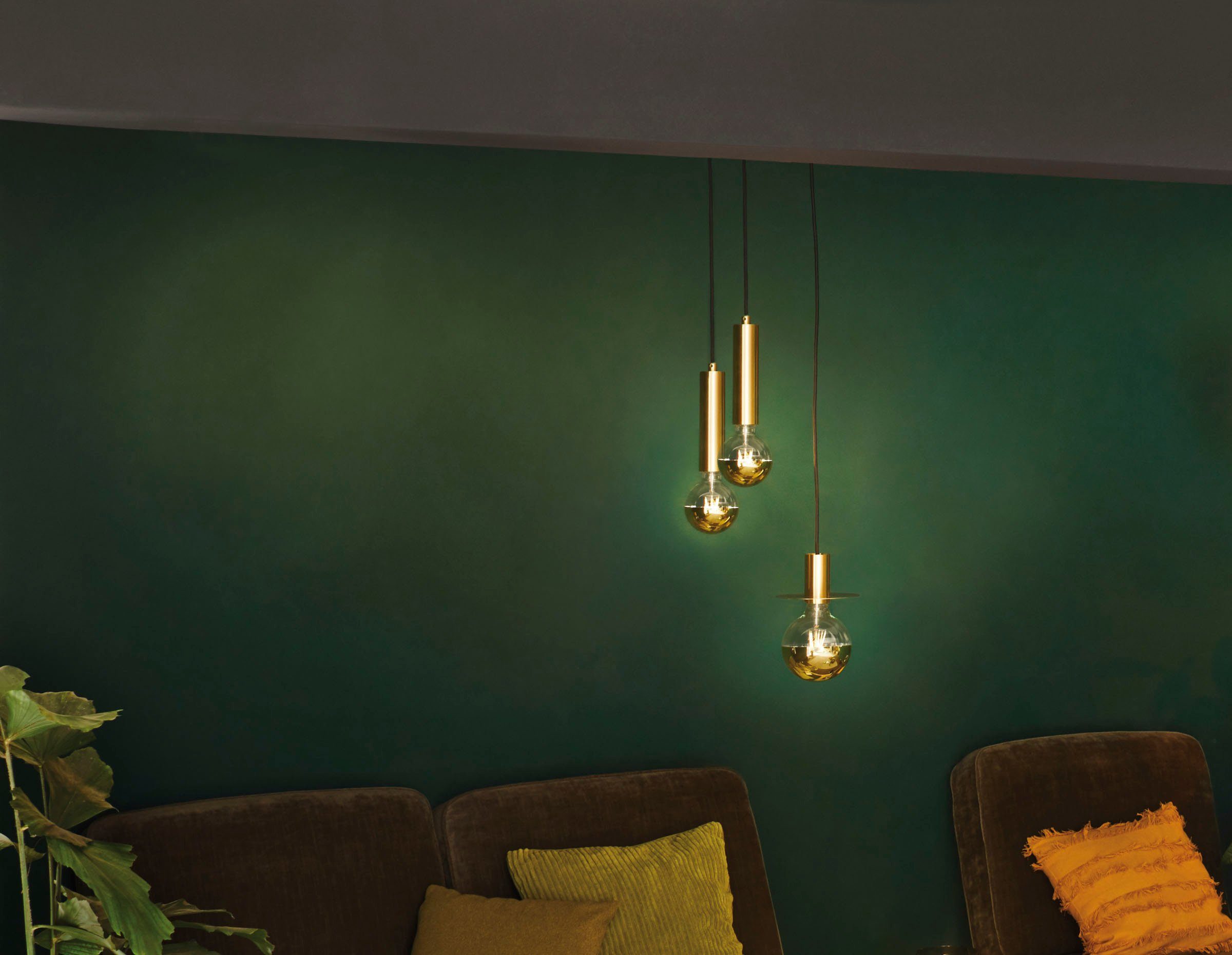 Paulmann Hanglamp Neordic Stian max. 1x60W Geborsteld messing 230V Metaal (1 stuk)