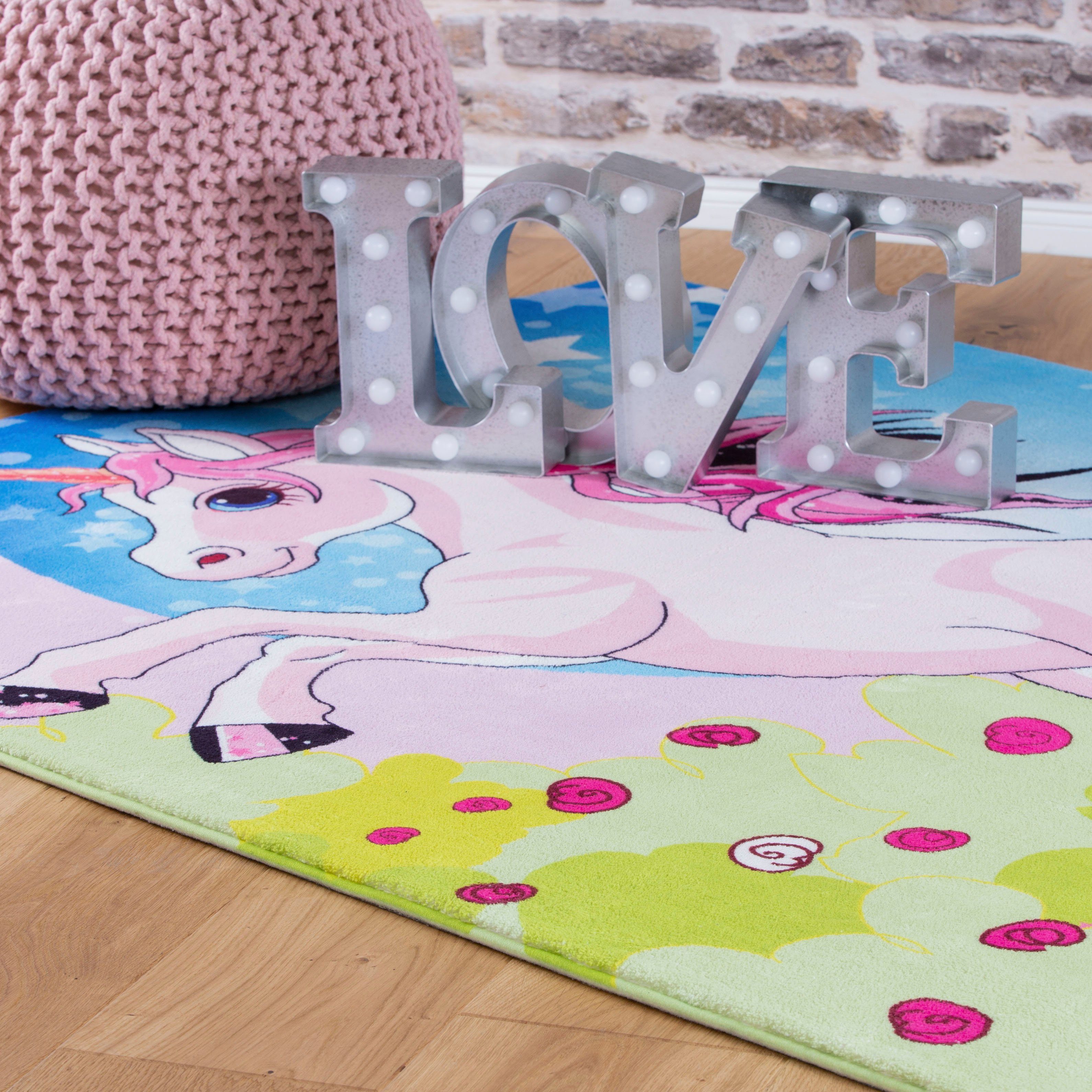 Obsession Kindervloerkleed My Juno 474 Speelkleed, motief eenhoorn, kinderkamer