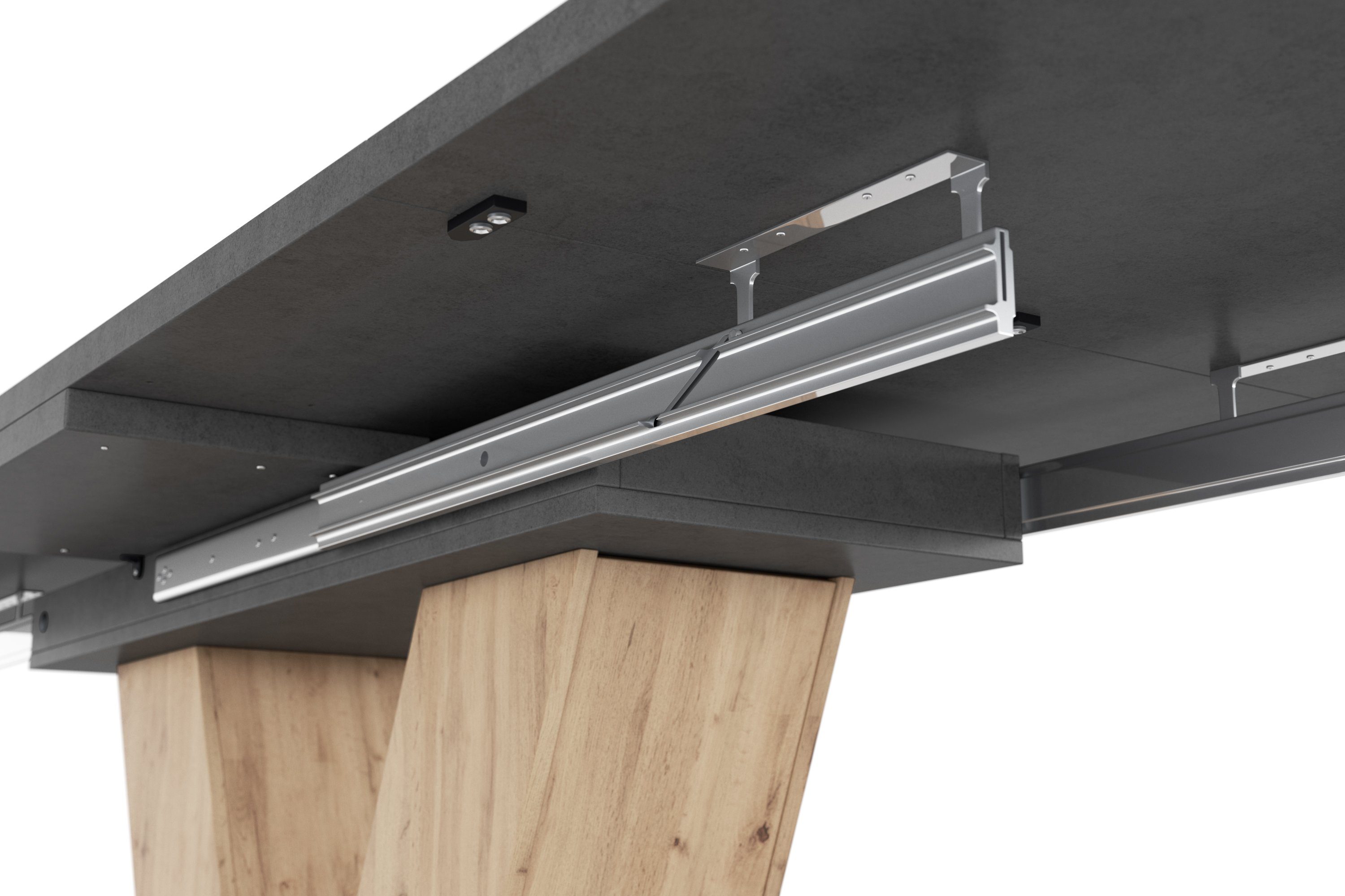 Mäusbacher Eettafel Comfort tafel TOPSELLER! Mäusbacher eettafel met V-frame en voetplaat. Breedte 180-280