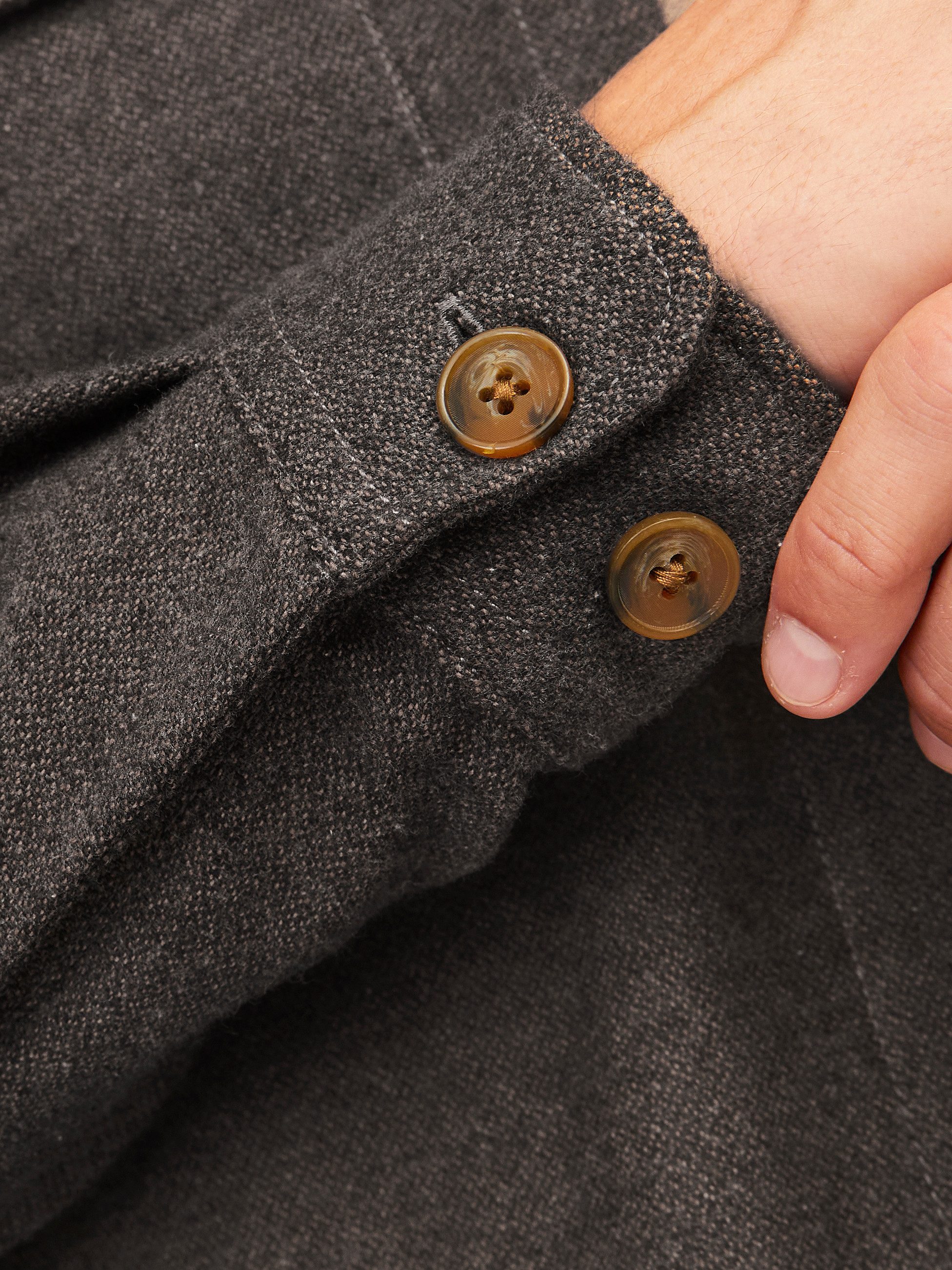 Jack & Jones Overhemd met lange mouwen JPRRAYMOND MELANGE SOLID LS OVERSHIRT SN