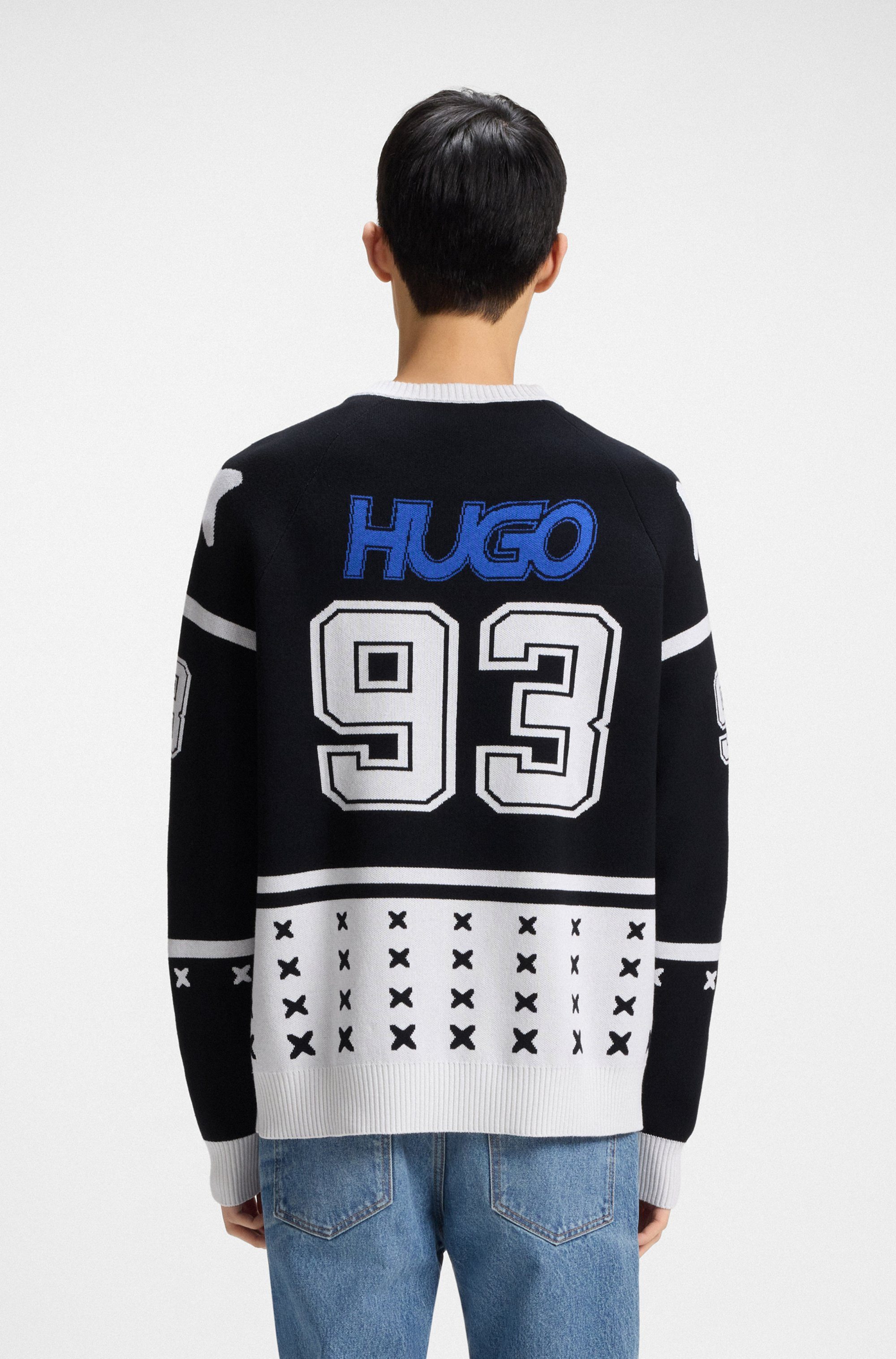 HUGO Blue Trui met V-hals Shalock