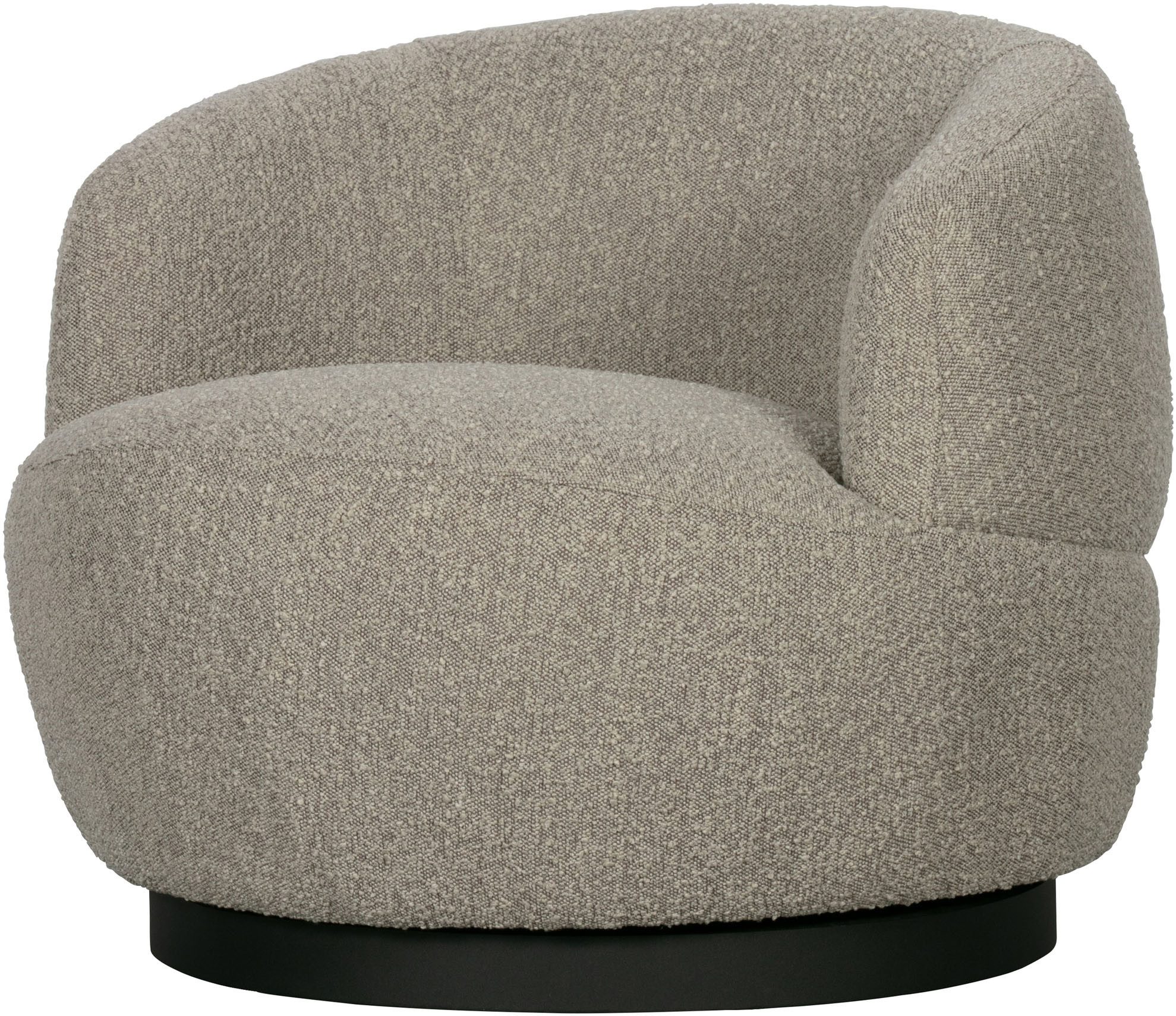 WOOOD Draaistoel Woolly ronde vorm, in elke richting draaibaar, breedte 84 cm