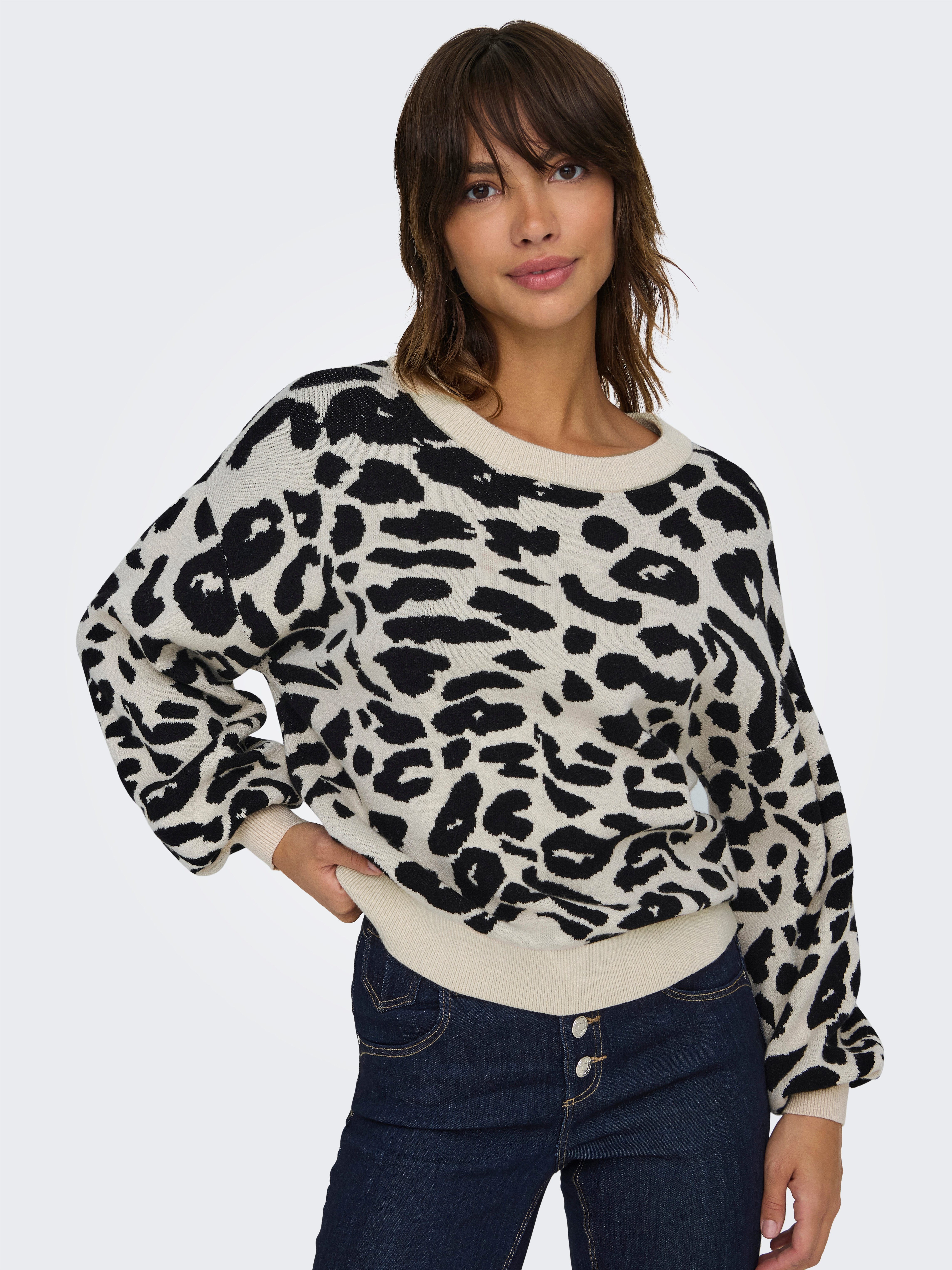 Only Trui met ronde hals ONLLIMA LIFE LS JQ O-NECK KNT
