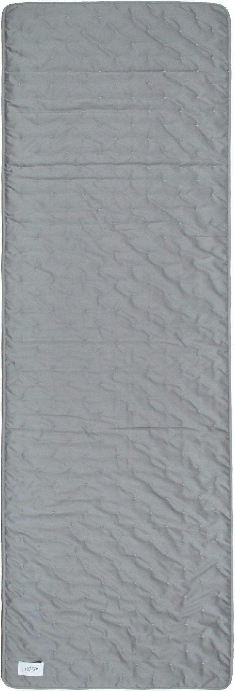 SCHÖNER WOHNEN-KOLLEKTION Beddensprei Soft met stippenstepping en ingenaaid fleece-futter spreien maat 70 cm x 240 cm grijs