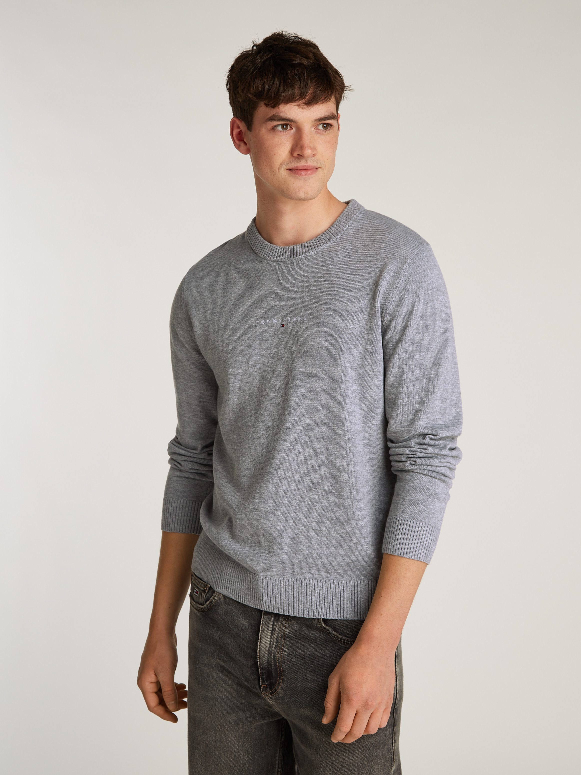 TOMMY JEANS Gebreide trui TJM LINEAR SMALL CHEST SWEATER