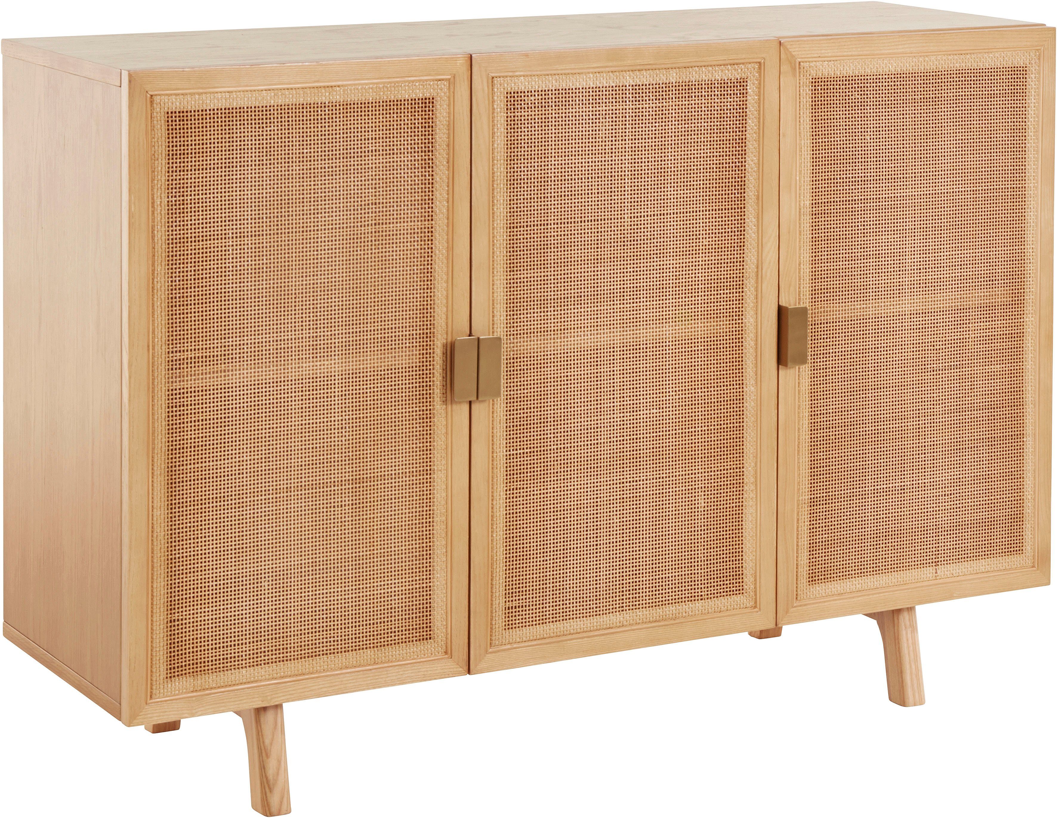 LeGer Home by Lena Gercke Kast Lina, TOPSELLER! Rattan inzetstukken in de fronten Met rotan inzet, 4 binnenvakken, gedeeltelijk massief