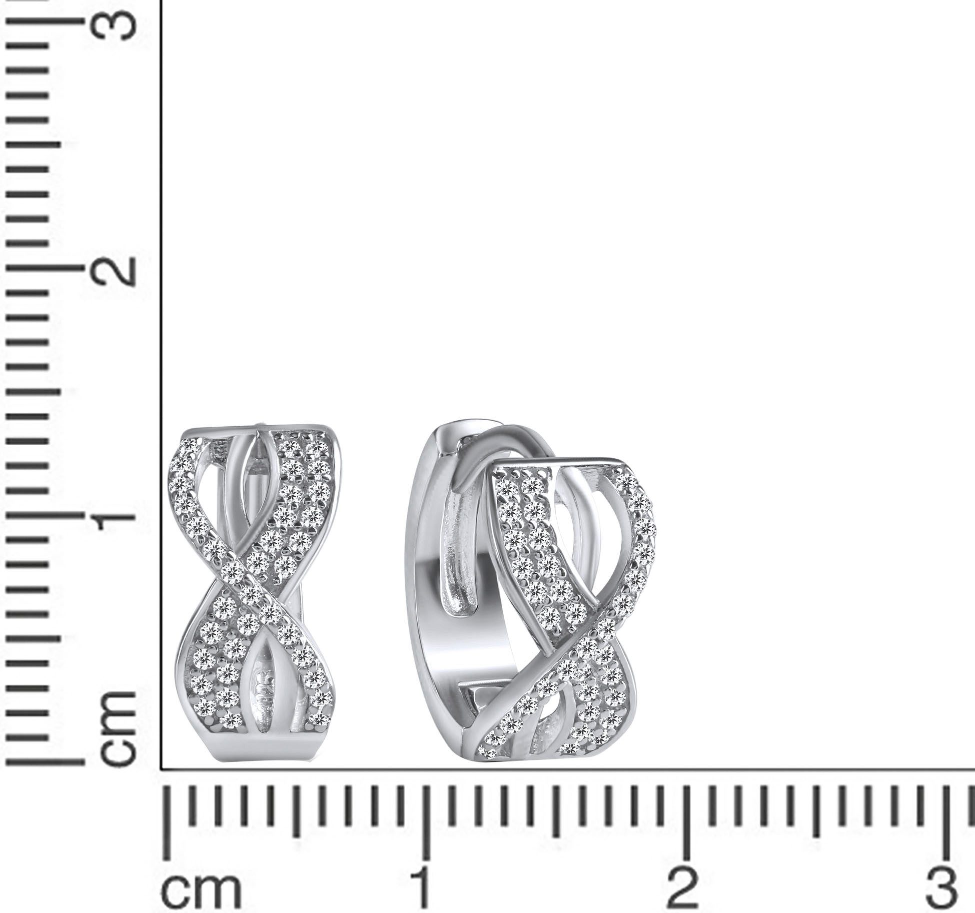 Firetti Paar creolen Sieraad Geschenk, Oorbellen Infinity/Oneindigheid, Zilver 925