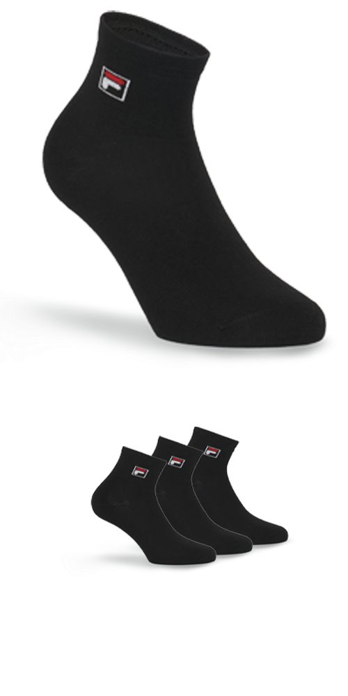 Fila Korte sokken met ingebreid logo (set, 3 paar)