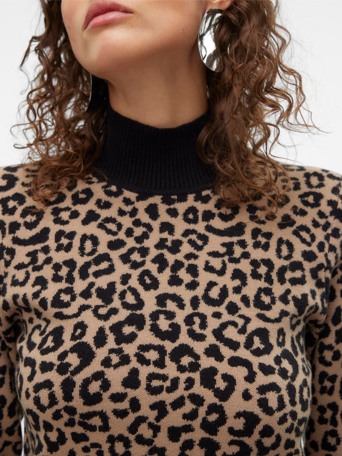 Vero Moda Gebreide trui VMARIA ART LS HIGH-NECK PULLOVER GA