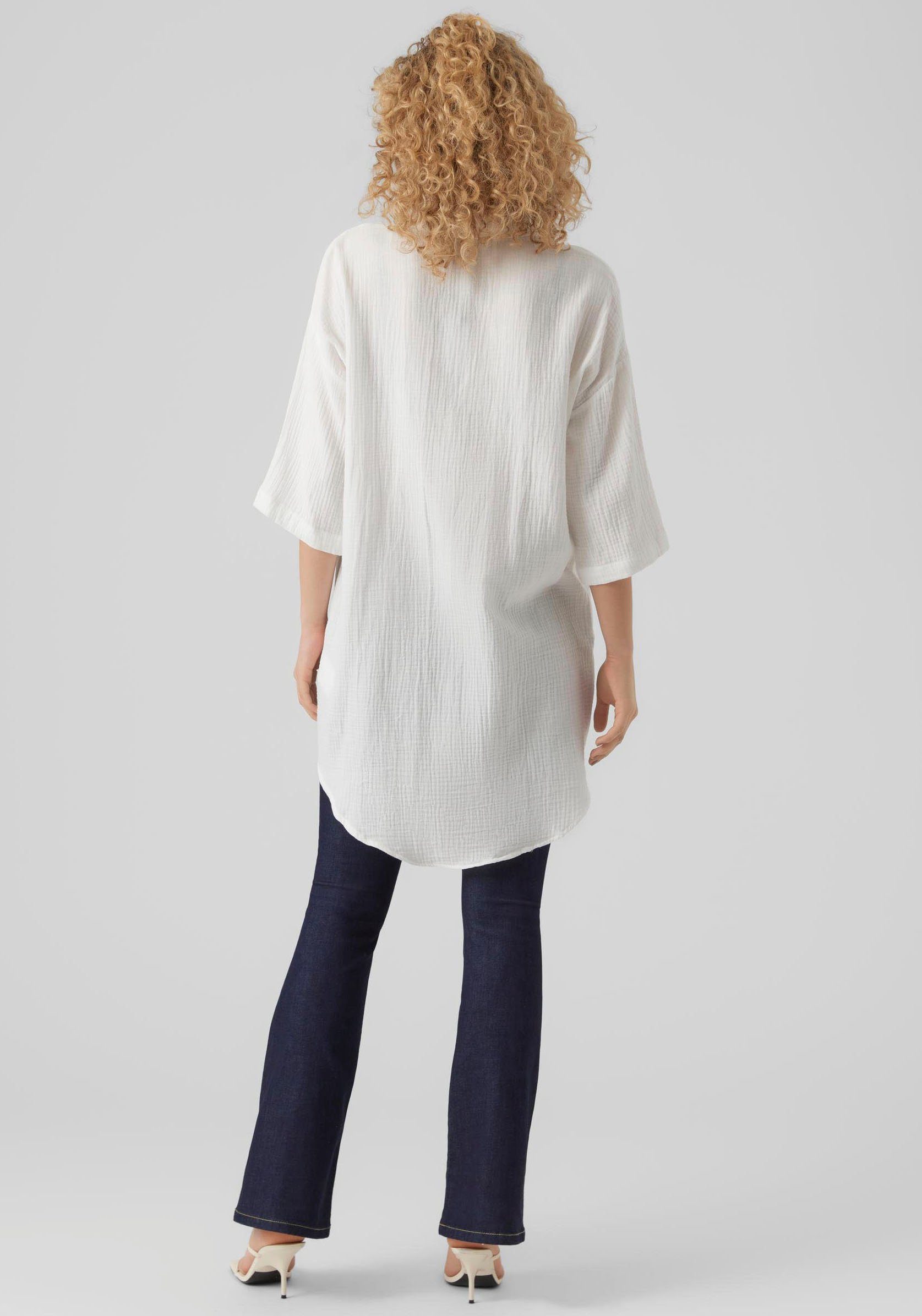 Vero Moda Jurk met overhemdkraag VMNATALI 3/4 LONG OVERSHIRT NOOS