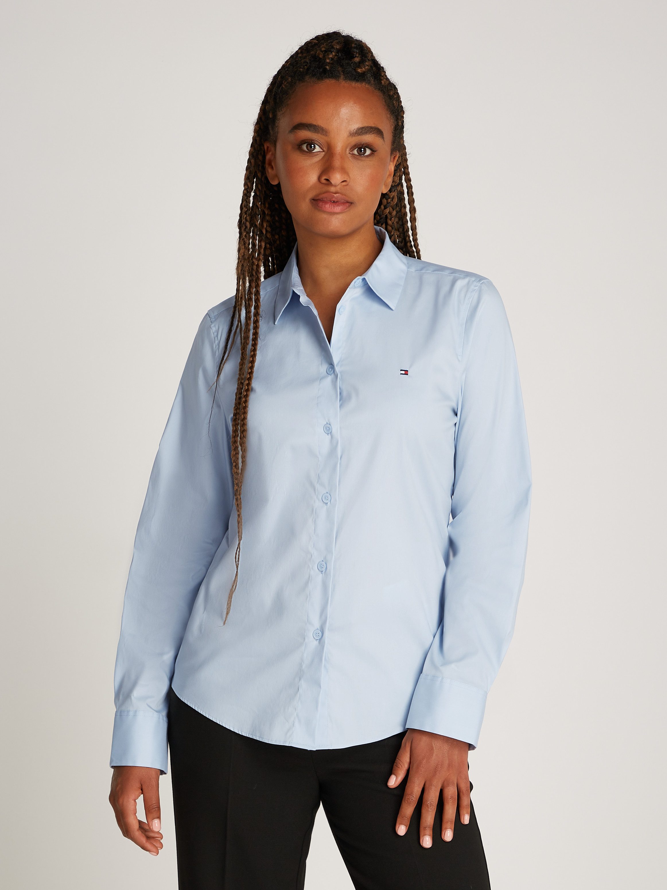 Tommy Hilfiger Regular fit overhemdblouse met doorknoopsluiting