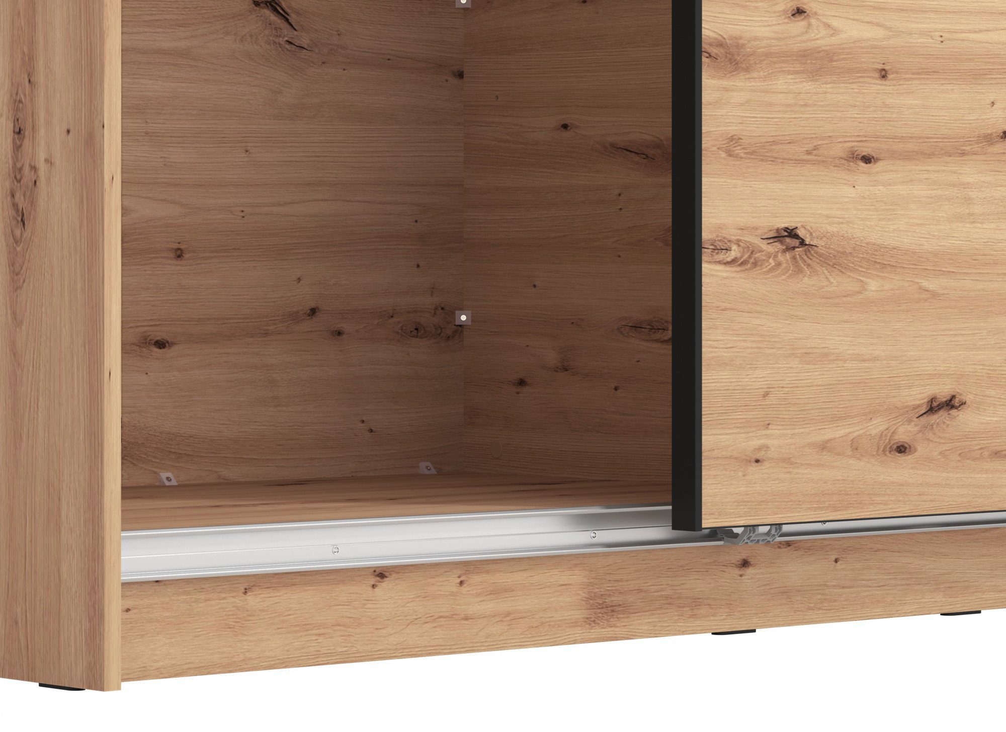 INOSIGN Zweefdeurkast Sierra klassieke kledingkast linnenkast 179 of 217 cm breed met volledige binnenindeling, fsc®-gecertificeerd houtmateriaal