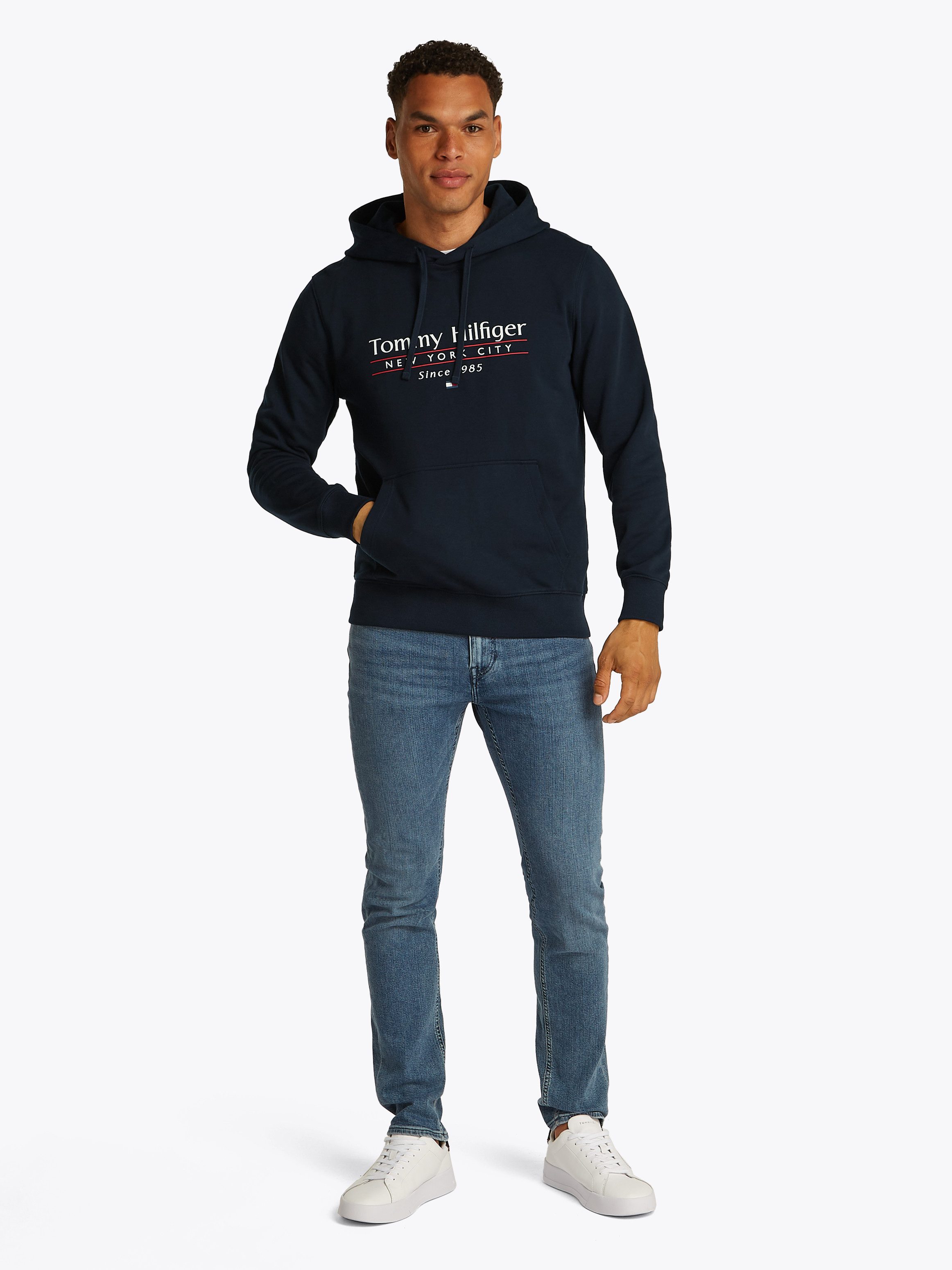 Tommy Hilfiger Hoodie HILFIGER CENTER STACK HOODY met grote meerkleurige print