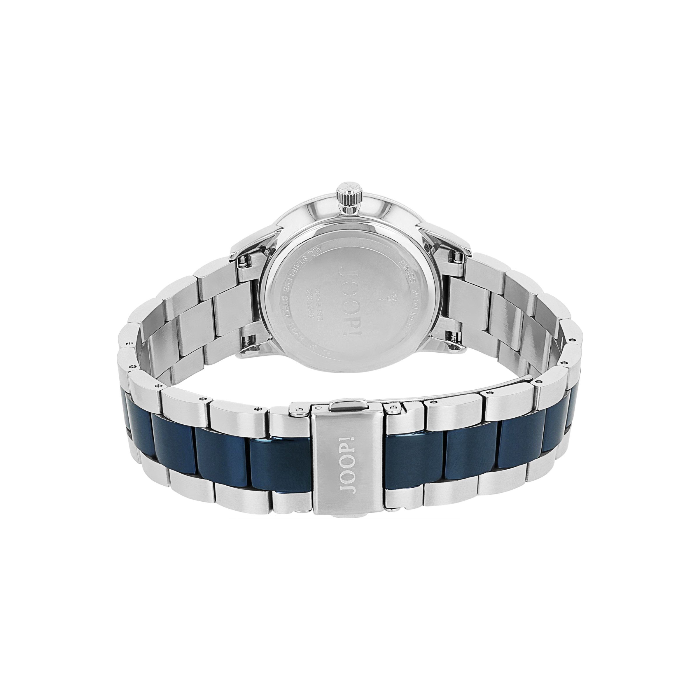 Joop! Kwartshorloge Horloge, dameshorloge, analoog, stalen armband