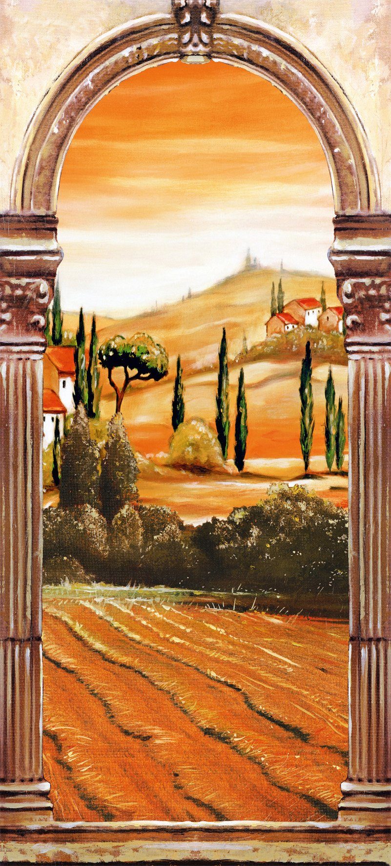 Papermoon Fotobehang Toscane - Deurbehang Vlies, 2 banen, 90x 200 cm (2 stuks)