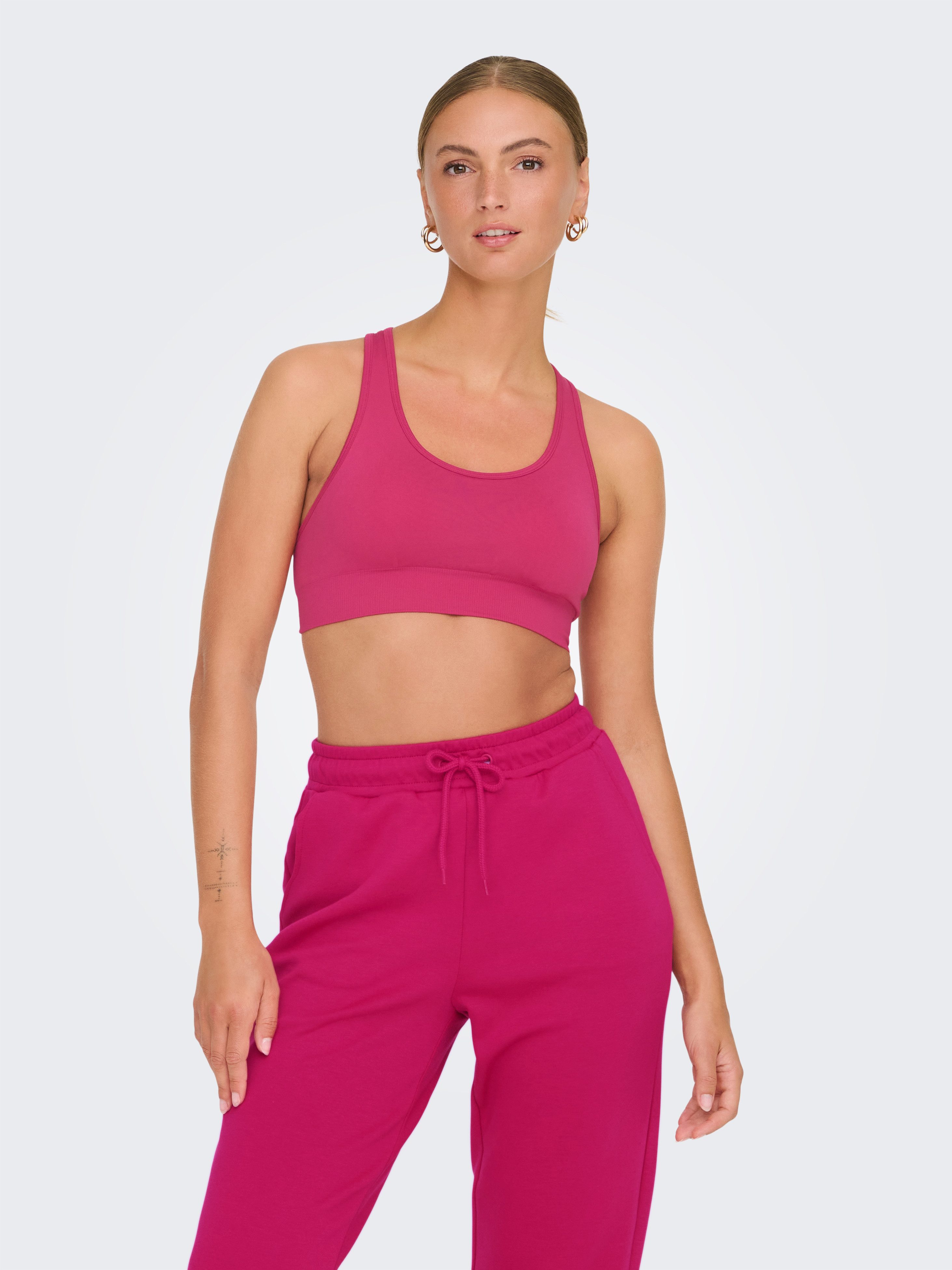 Only Play Sport-bh ONPDAISY SEAM SPORTS BRA - NOOS dames sport bh's maat M (38) grijs