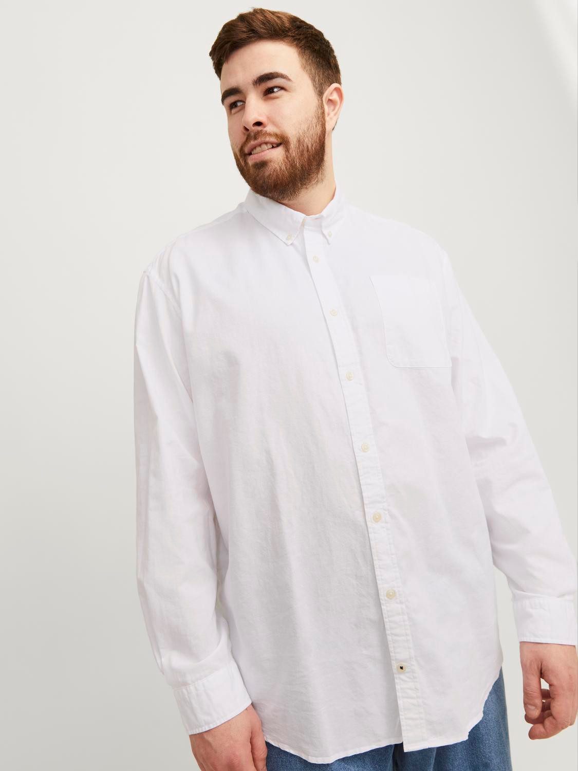 Jack & Jones PlusSize Overhemd met lange mouwen OXFORD SHIRT
