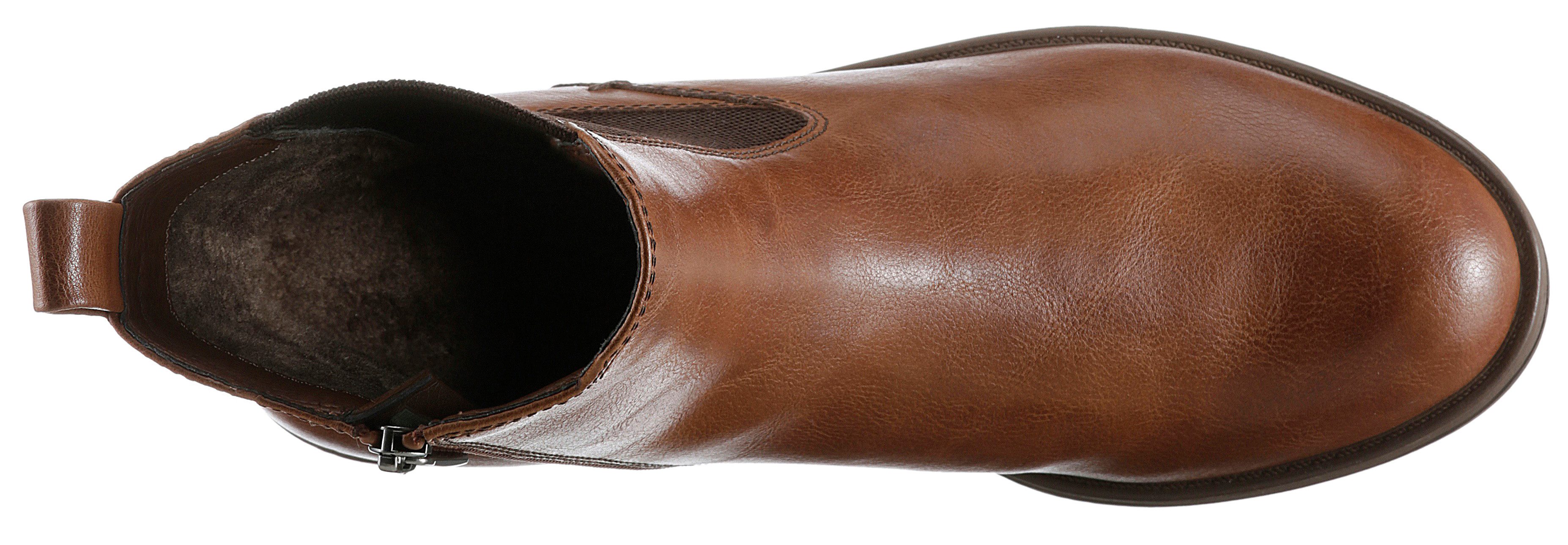 Tamaris Chelsea-boots hakken, enkellaars, zakelijke schoen met t-logo-decoratie