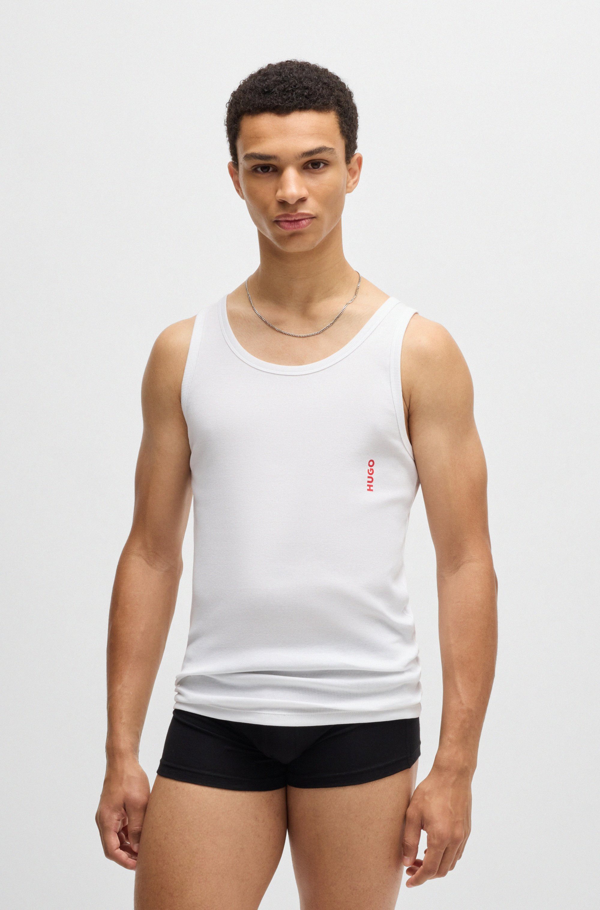 HUGO underwear Tanktop Twin Pack met merketiket in contrastkleur (set, 2-delig)