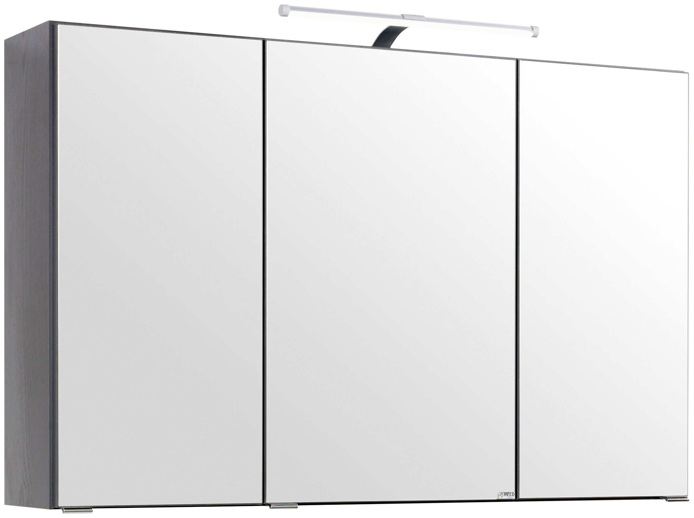 welltime Badkamerserie Florida Breedte 100 cm, wastafelonderkast in gebogen model (2-delig)